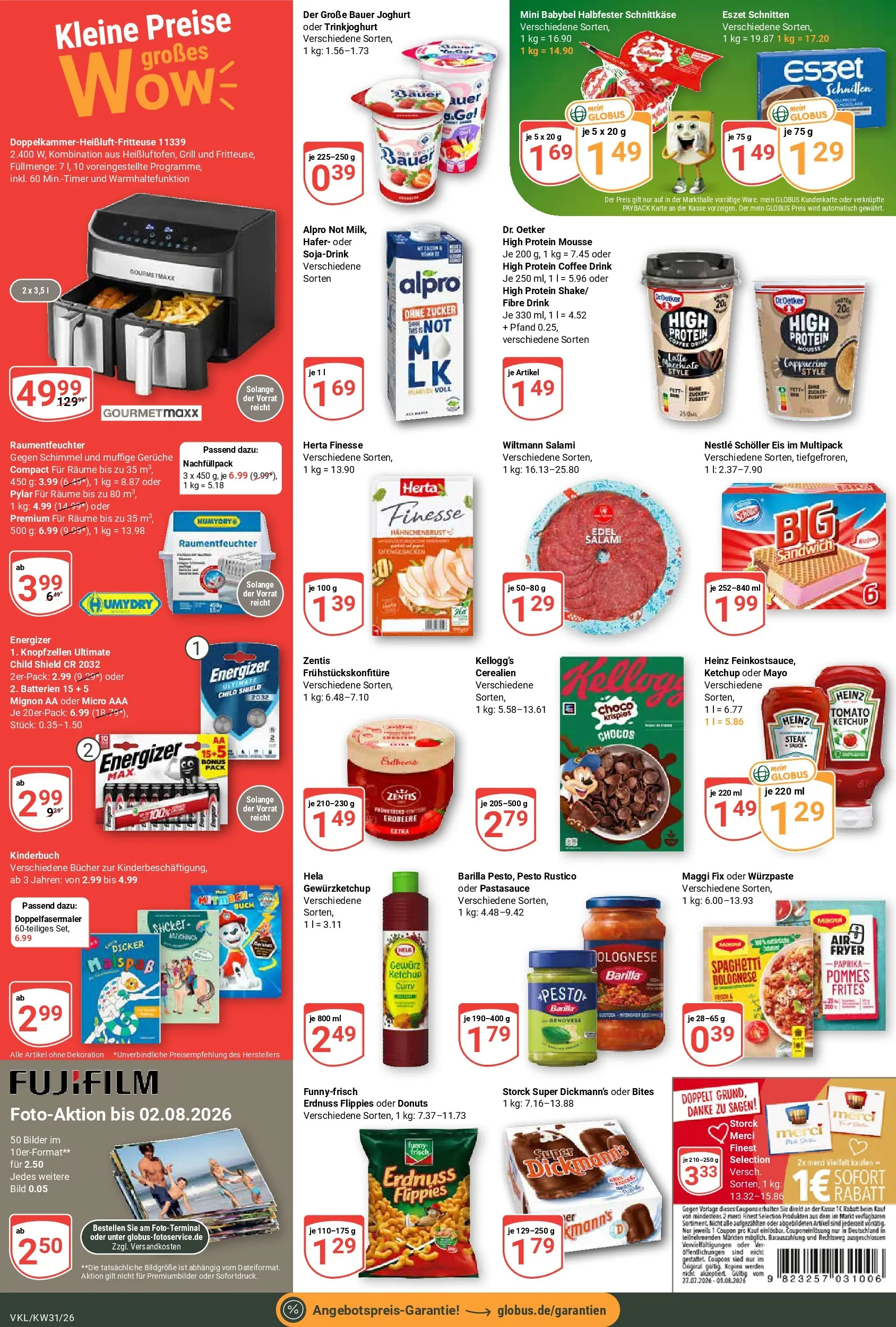 Globus Prospekt Völklingen (ab 27.07.2026) » Angebote online | Seite: 4 | Produkte: Trinkjoghurt, Babybel, Eis, Hahnchenbrust