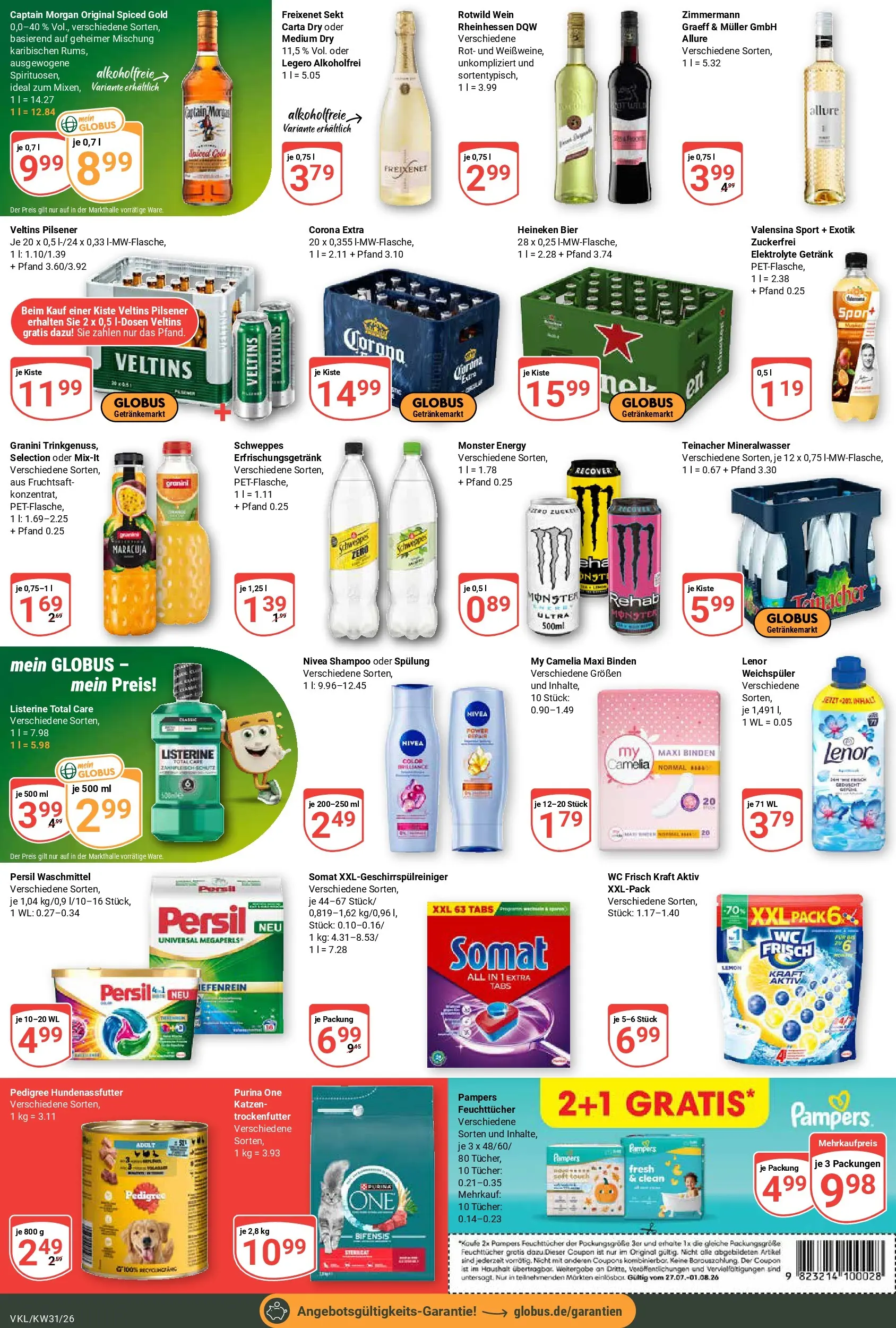 Globus Prospekt Völklingen (ab 27.07.2026) » Angebote online | Seite: 5 | Produkte: Purina one, Freixenet, Sekt, Fruchtsaft