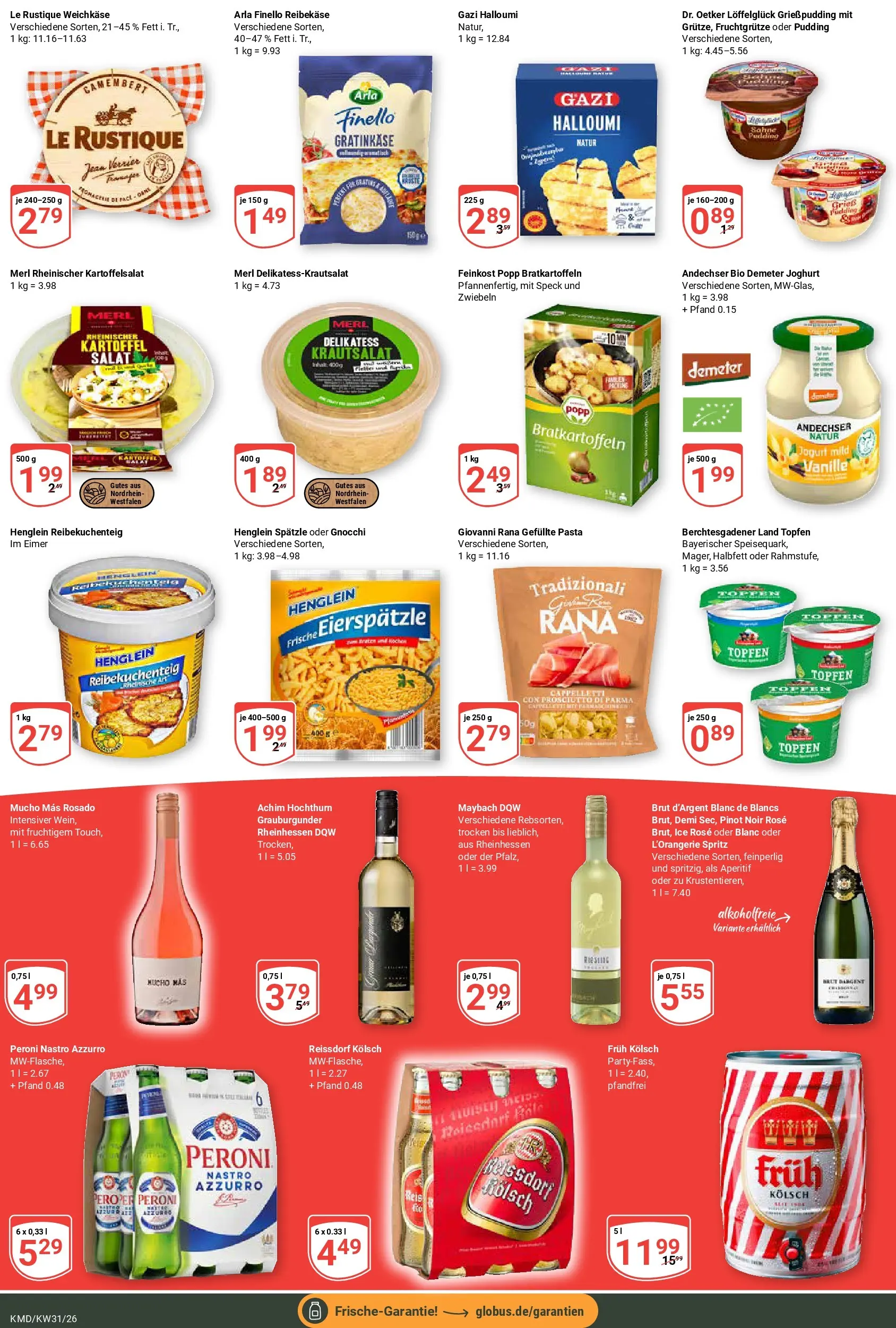 Globus Prospekt Köln (ab 27.07.2026) » Angebote online | Seite: 4 | Produkte: Joghurt, Zwiebeln, Reis, Reibekase