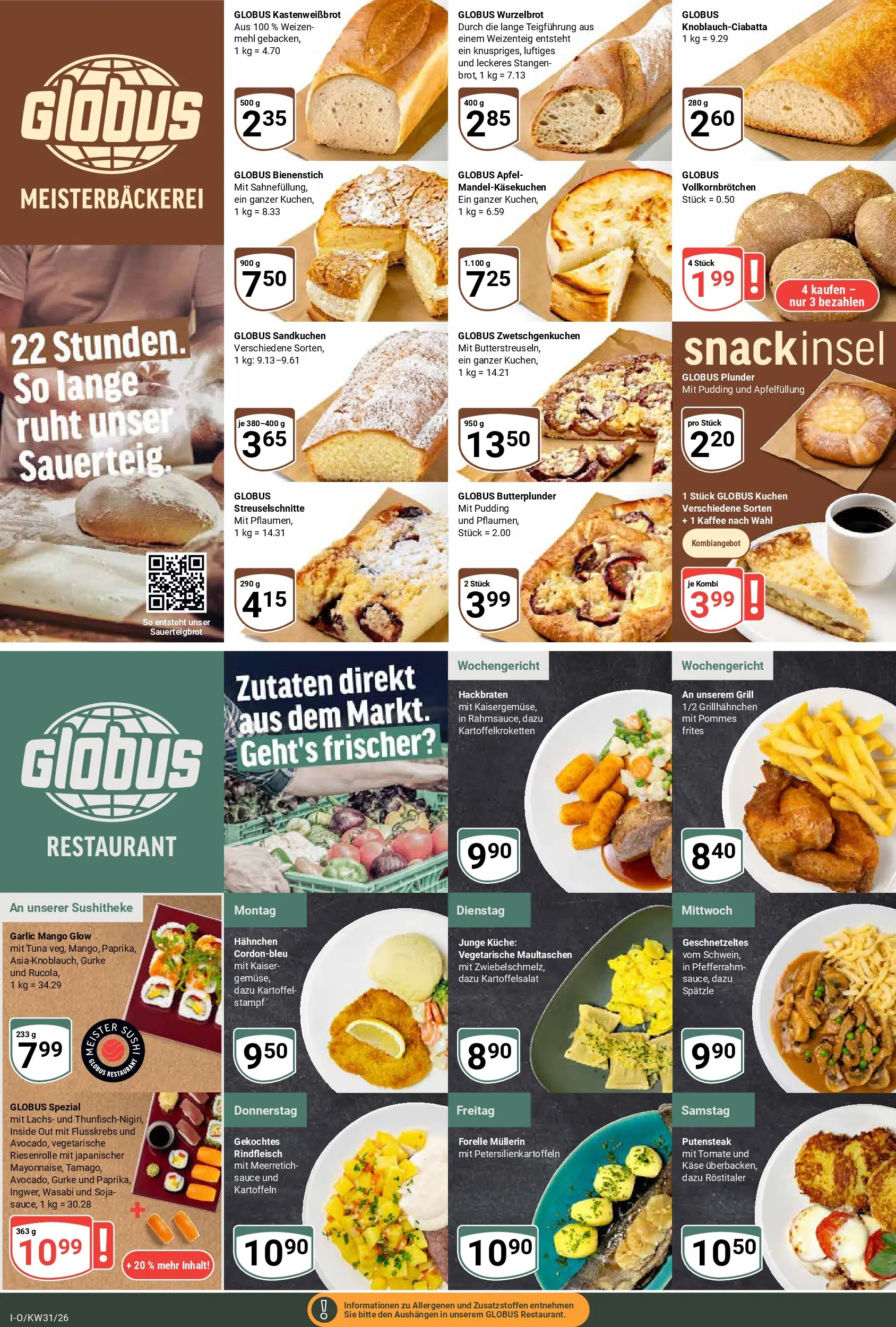 Globus Prospekt Idar-Oberstein (ab 27.07.2026) » Angebote online | Seite: 7 | Produkte: Käse, Äpfel, Pudding, Lachs