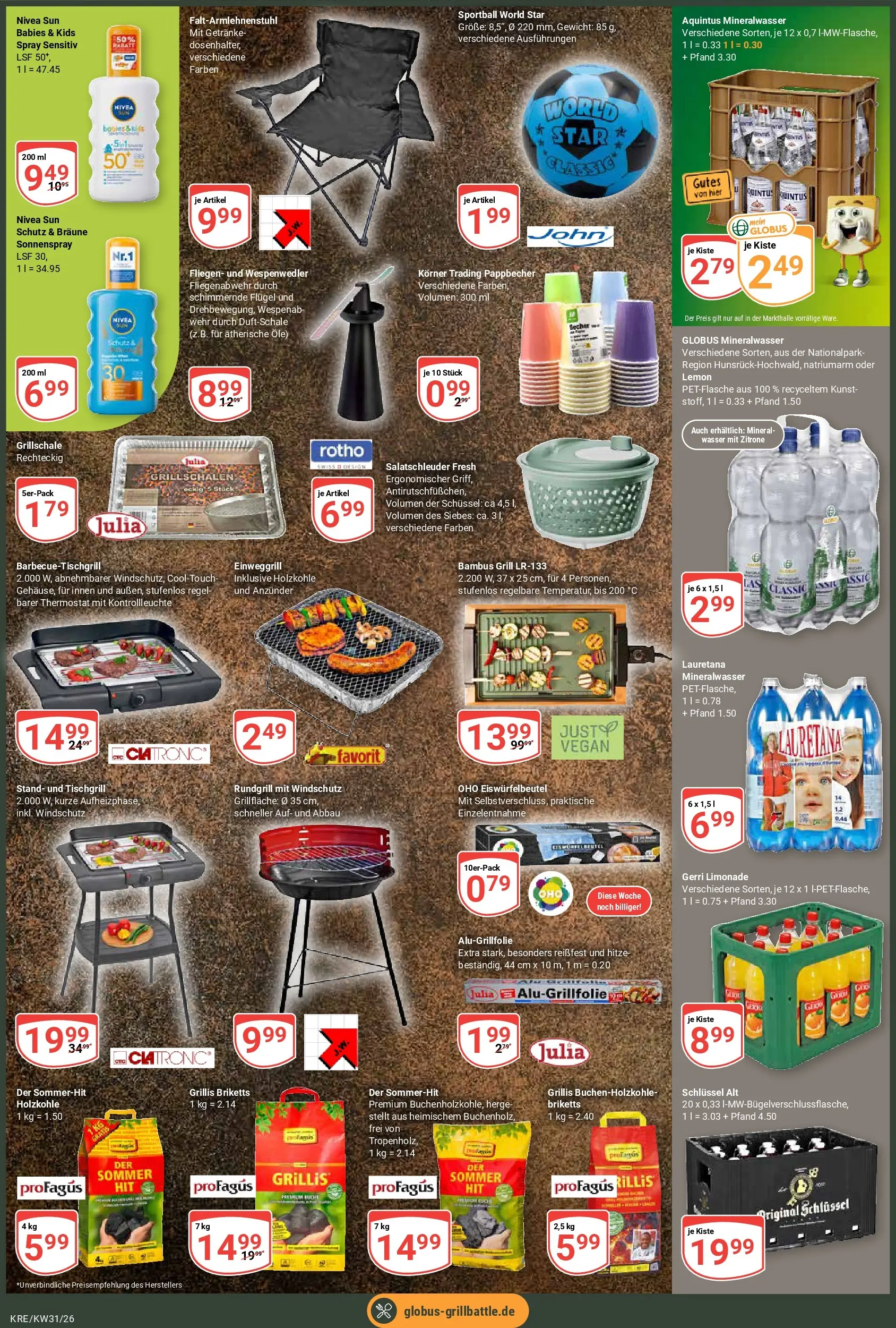 Globus Prospekt Krefeld (ab 27.07.2026) » Angebote online | Seite: 2 | Produkte: Grill, Mineralwasser, Wasser, Zitrone