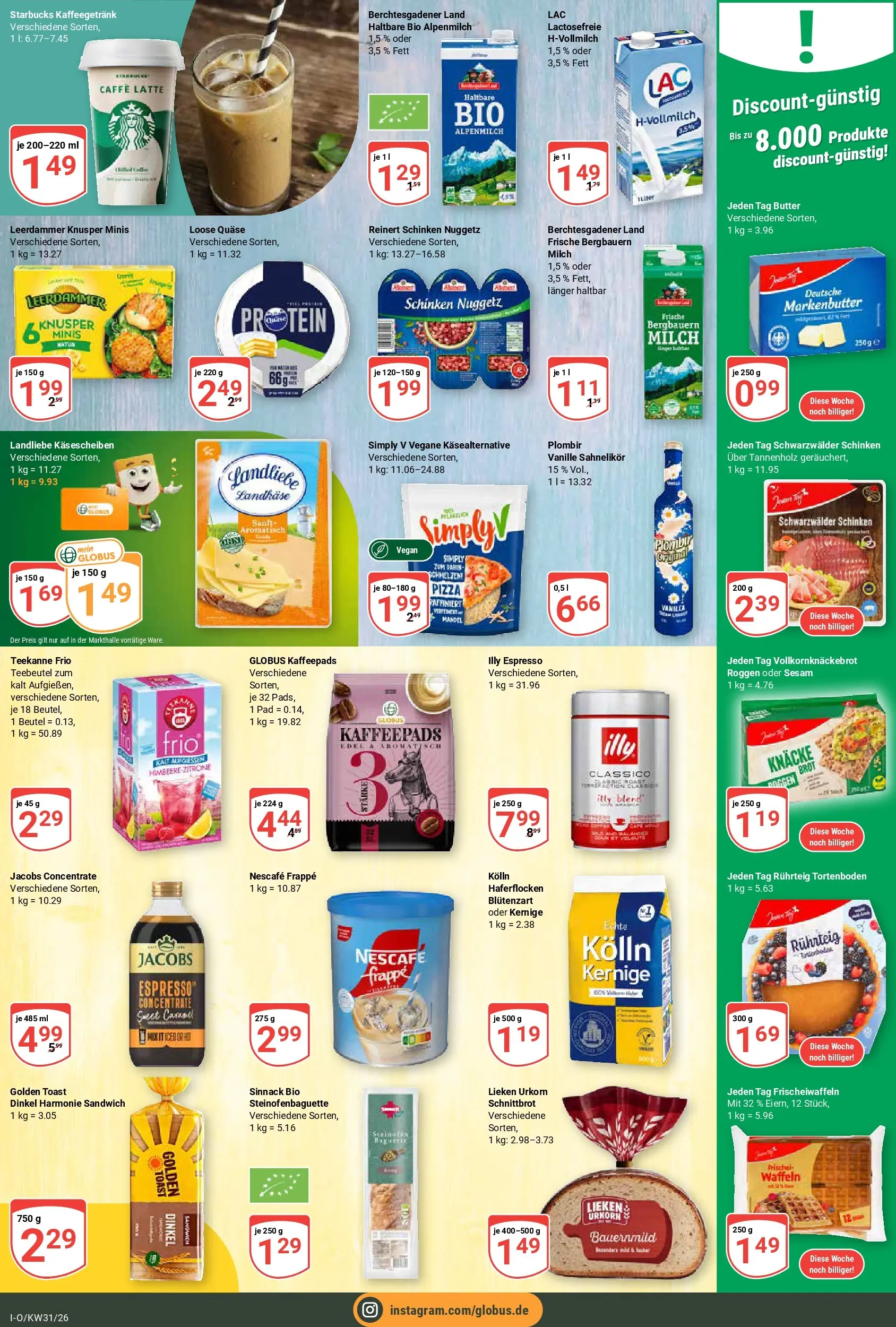 Globus Prospekt Idar-Oberstein (ab 27.07.2026) » Angebote online | Seite: 11 | Produkte: Nescafe, Toast, Waffeln, Teekanne