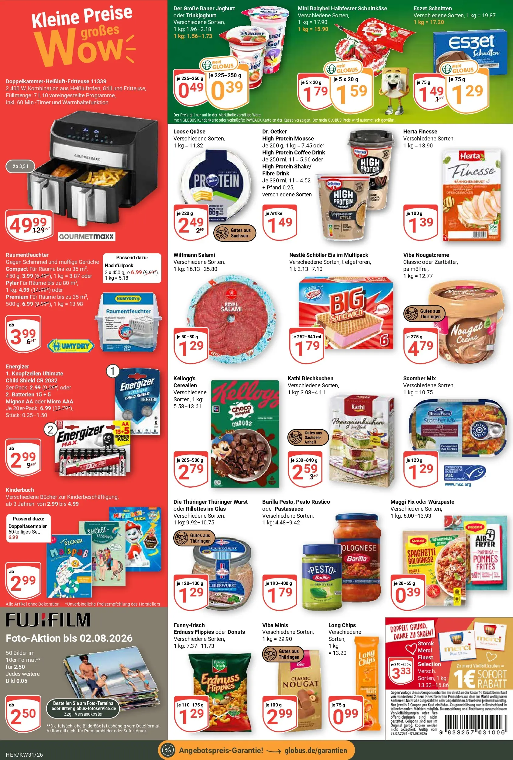 Globus Prospekt Hermsdorf (ab 27.07.2026) » Angebote online | Seite: 2 | Produkte: Joghurt, Pommes, Wurst, Eis