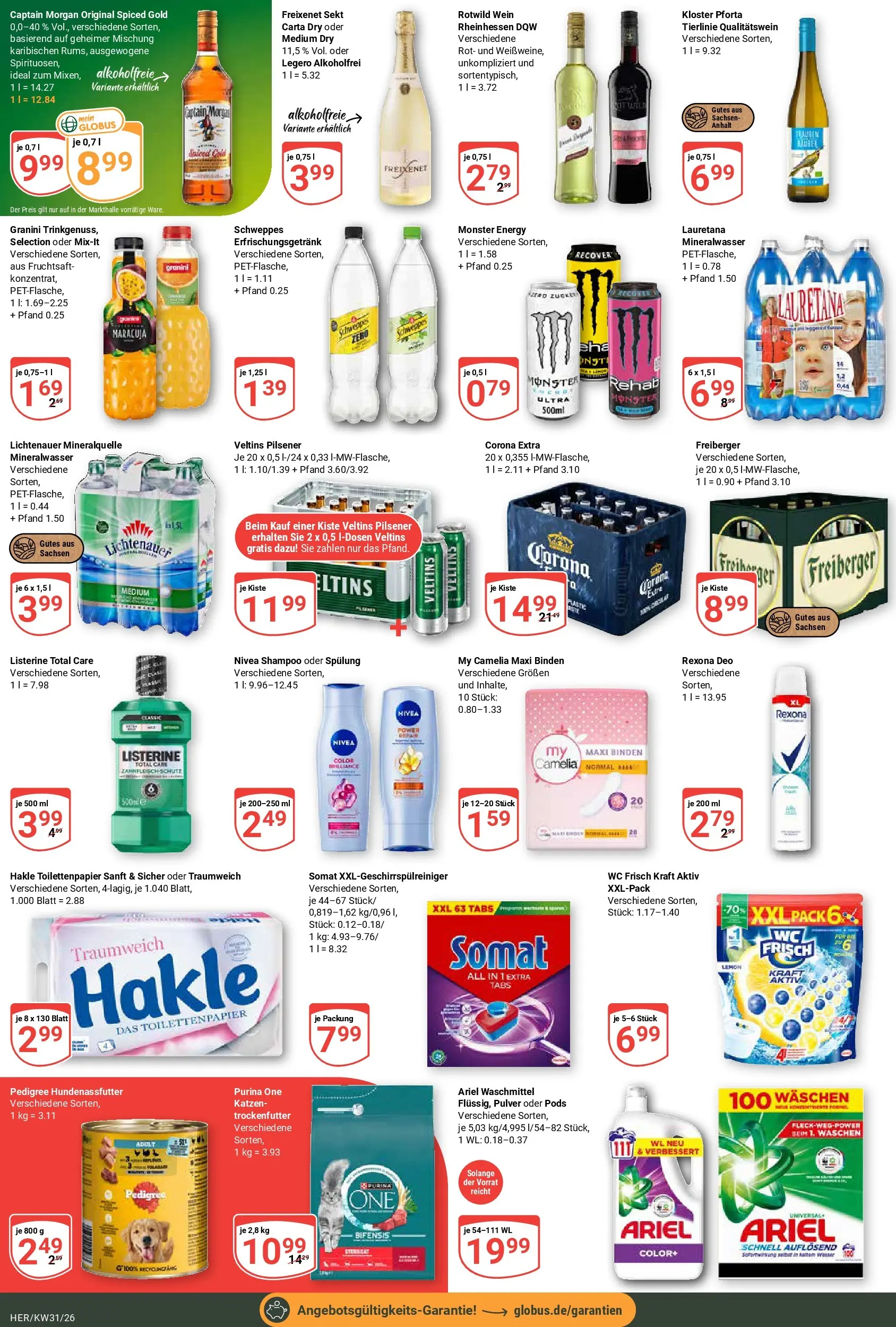 Globus Prospekt Hermsdorf (ab 27.07.2026) » Angebote online | Seite: 3 | Produkte: Freixenet, Spülung, Waschmittel, Fruchtsaft