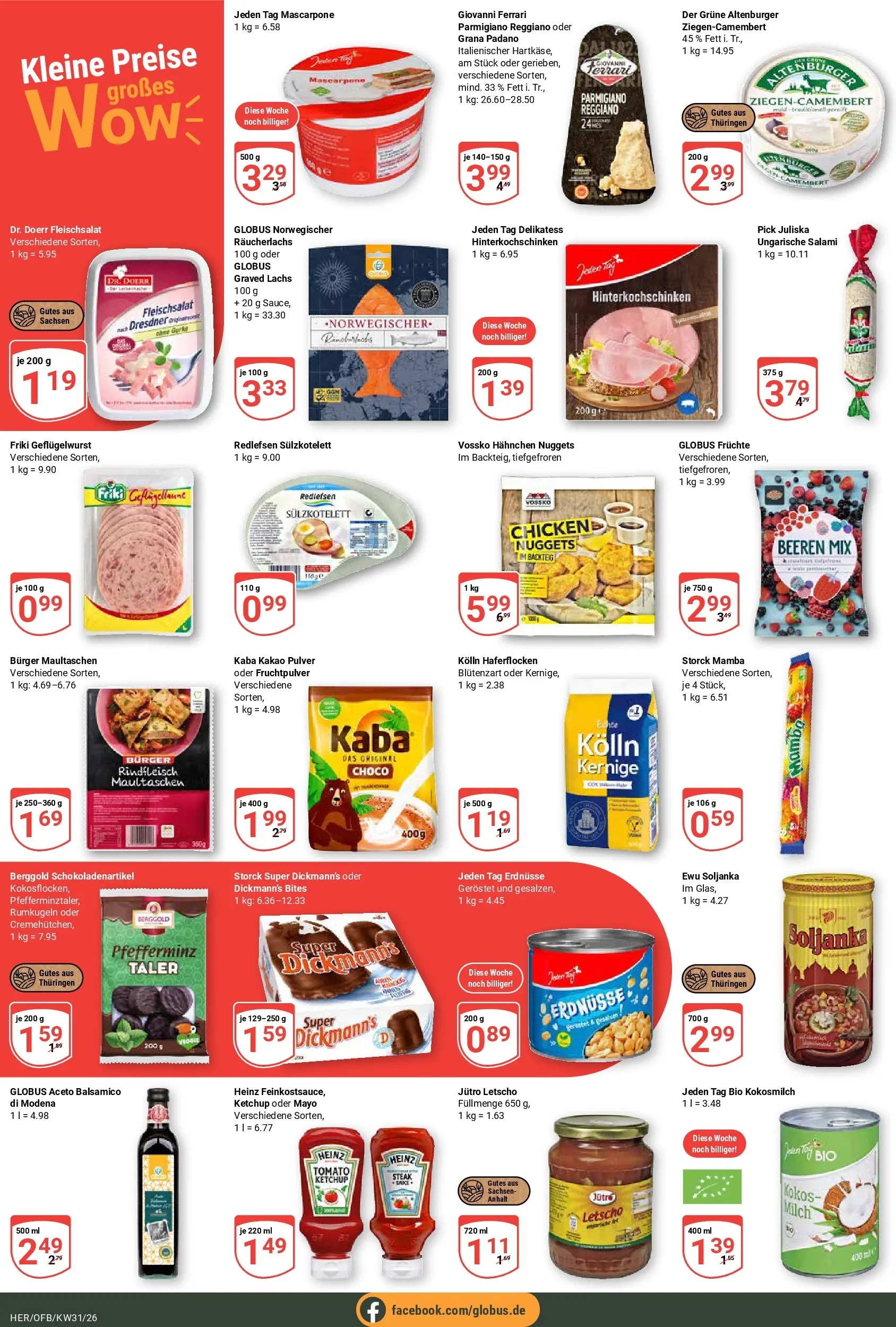 Globus Prospekt Hermsdorf (ab 27.07.2026) » Angebote online | Seite: 4 | Produkte: Kolln haferflocken, Mascarpone, Balsamico, Salami