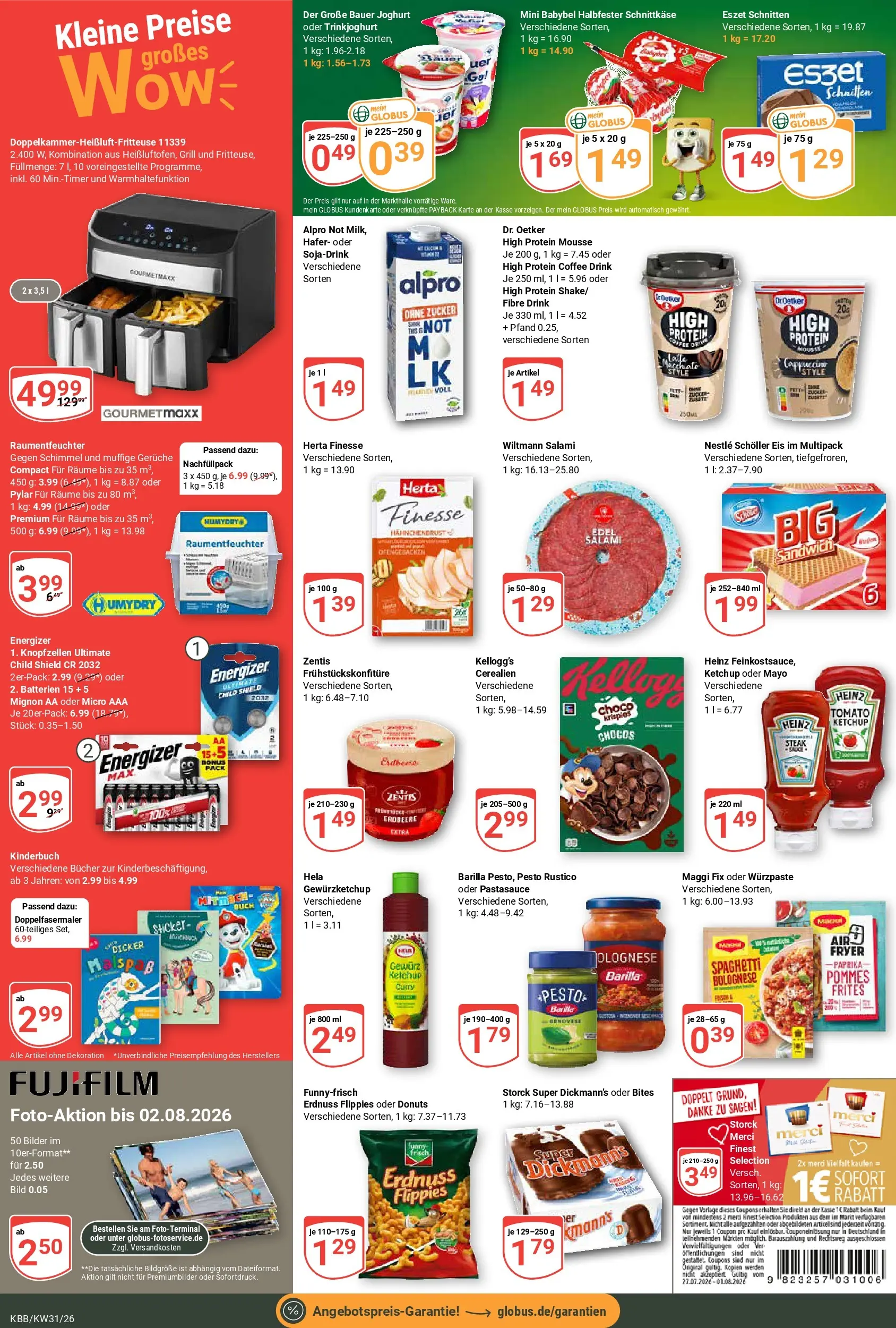 Globus Prospekt Koblenz-Bubenheim (ab 27.07.2026) » Angebote online | Seite: 2 | Produkte: Heinz ketchup, Paprika, Babybel, Eis