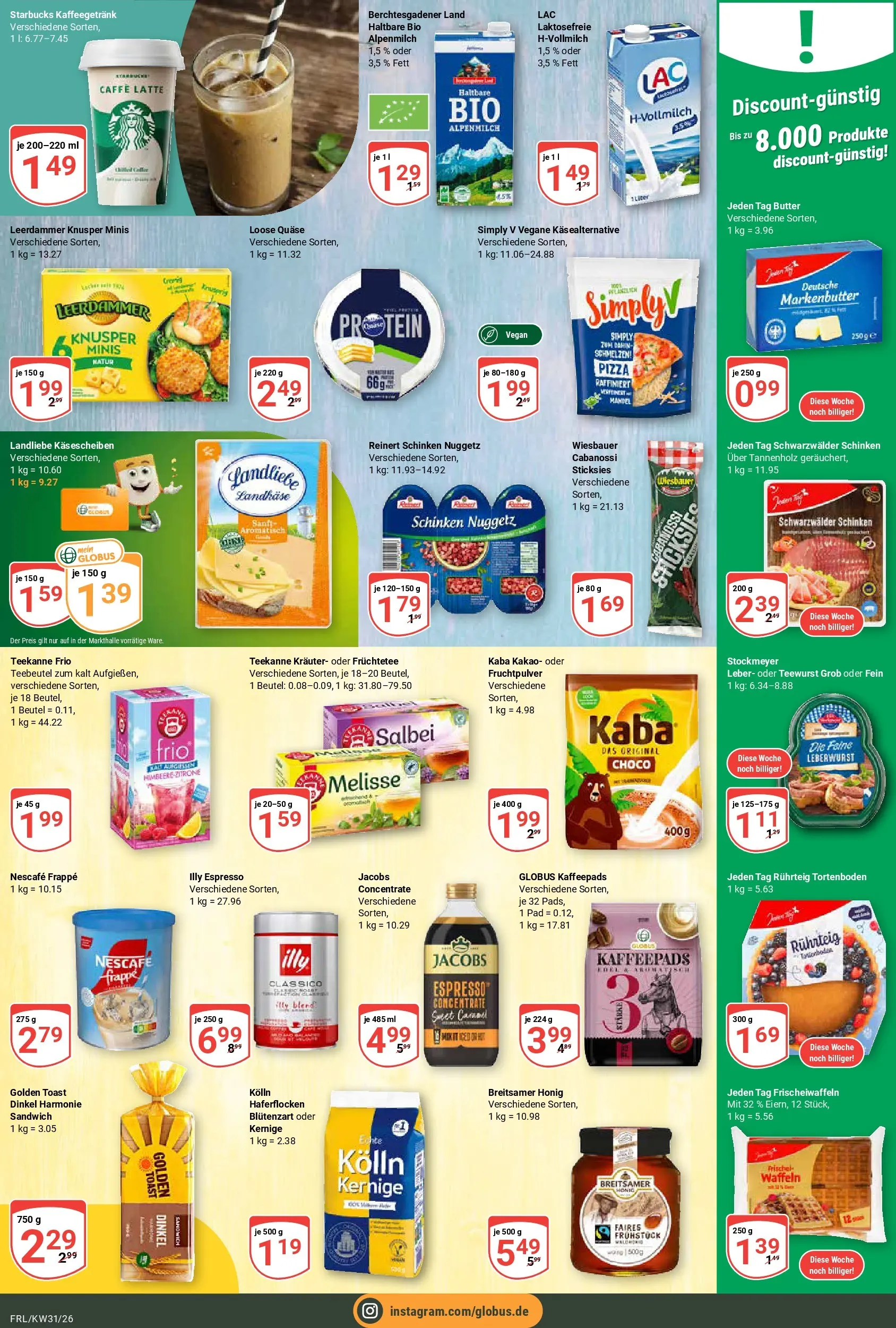 Globus Prospekt Freilassing (ab 20.07.2026) » Angebote online | Seite: 14 | Produkte: Kolln, Waffeln, Teekanne, Pizza