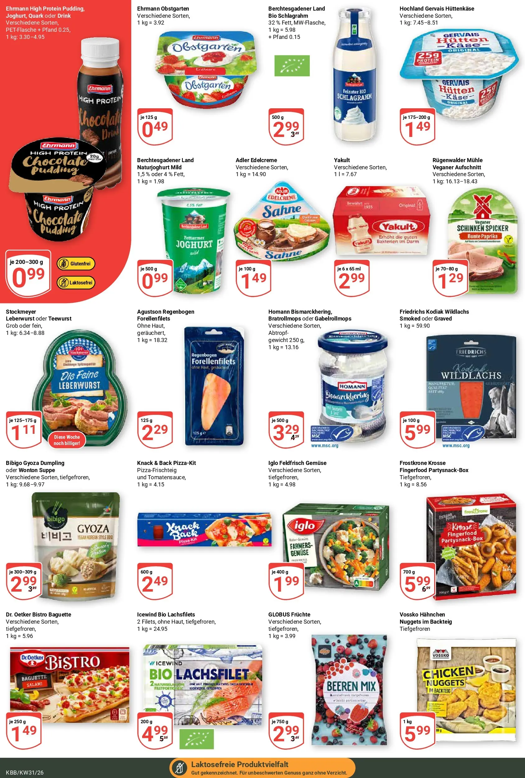 Globus Prospekt Koblenz-Bubenheim (ab 27.07.2026) » Angebote online | Seite: 3 | Produkte: Gewicht, Hahnchen, Joghurt, Schinken