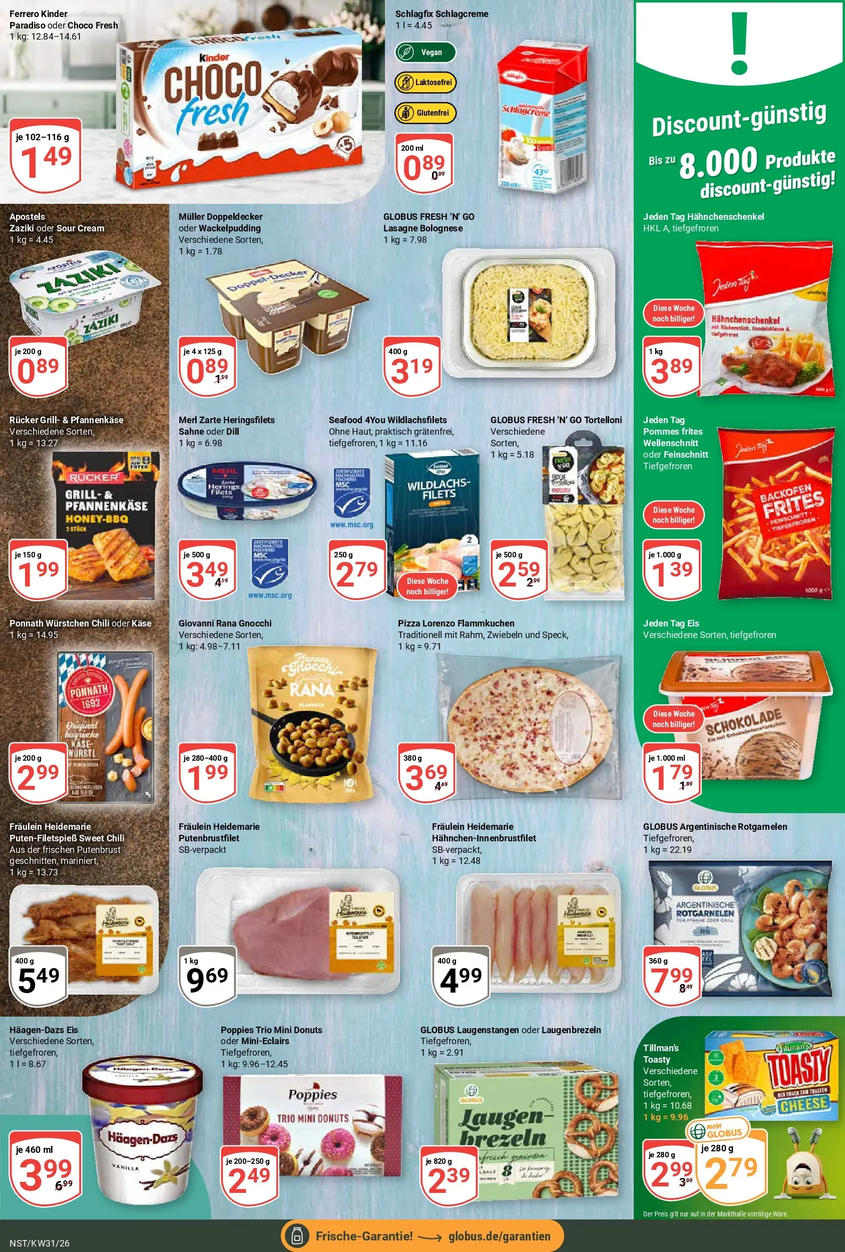 Globus Prospekt Neustadt (ab 27.07.2026) » Angebote online | Seite: 10 | Produkte: Würstl, Chili, Backofen, Eis