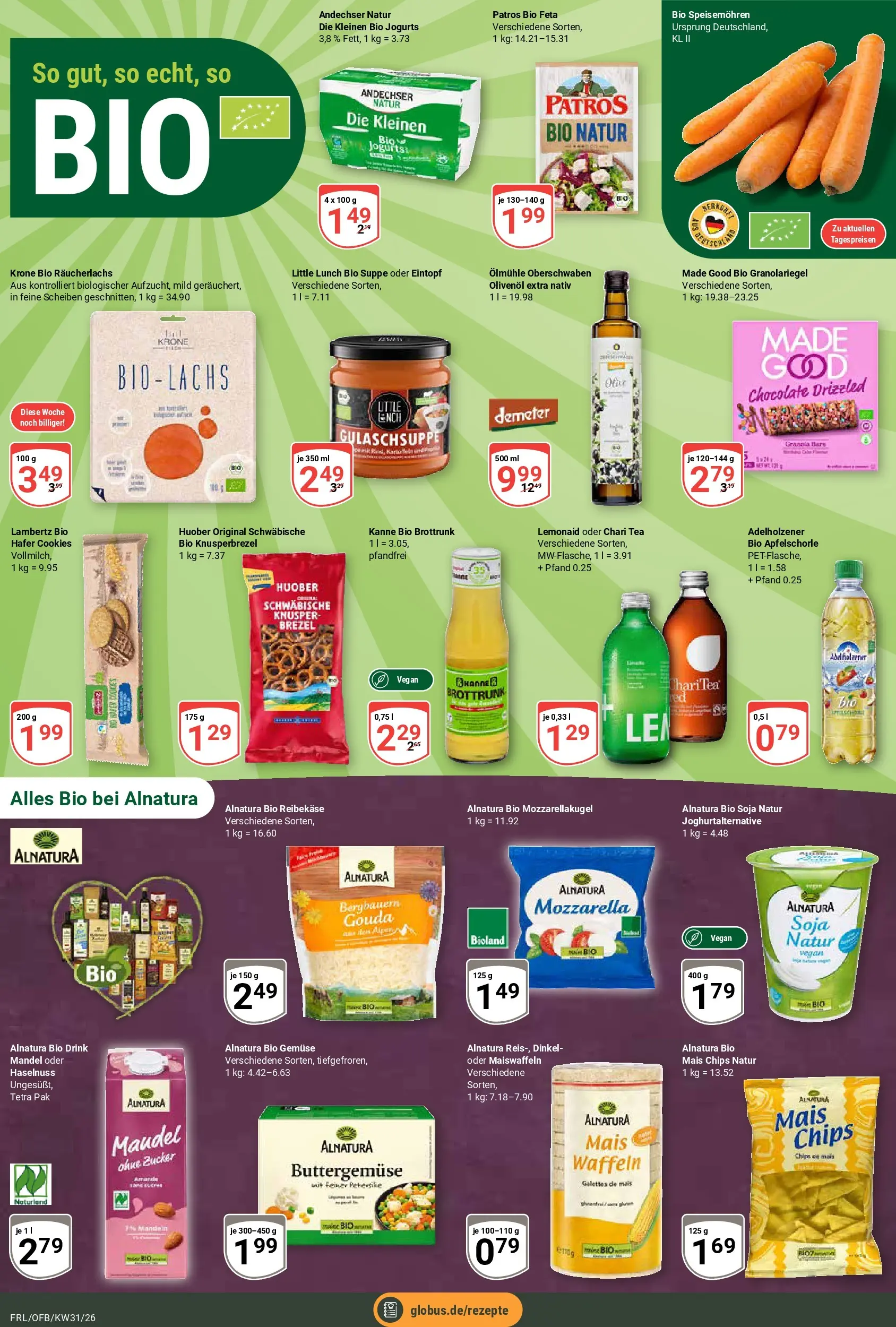 Globus Prospekt Freilassing (ab 20.07.2026) » Angebote online | Seite: 15 | Produkte: Feta, Olivenol, Adelholzener, Chips