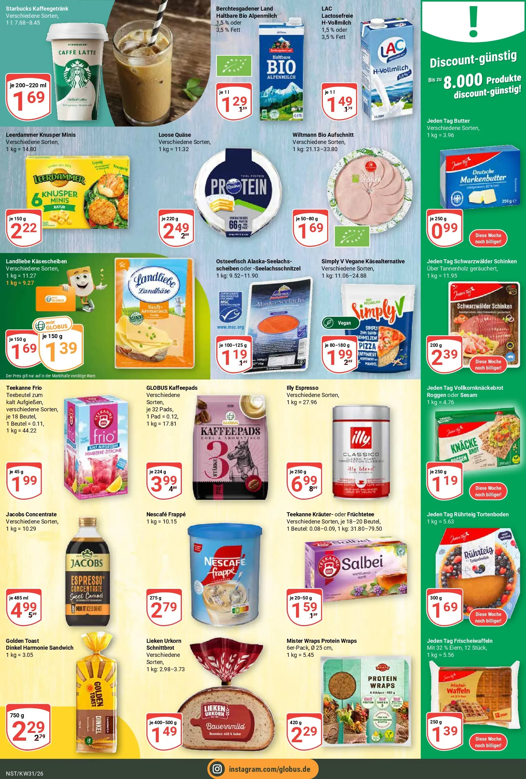 Globus Prospekt Neustadt (ab 27.07.2026) » Angebote online | Seite: 11 | Produkte: Starbucks, Waffeln, Zitrone, Pizza