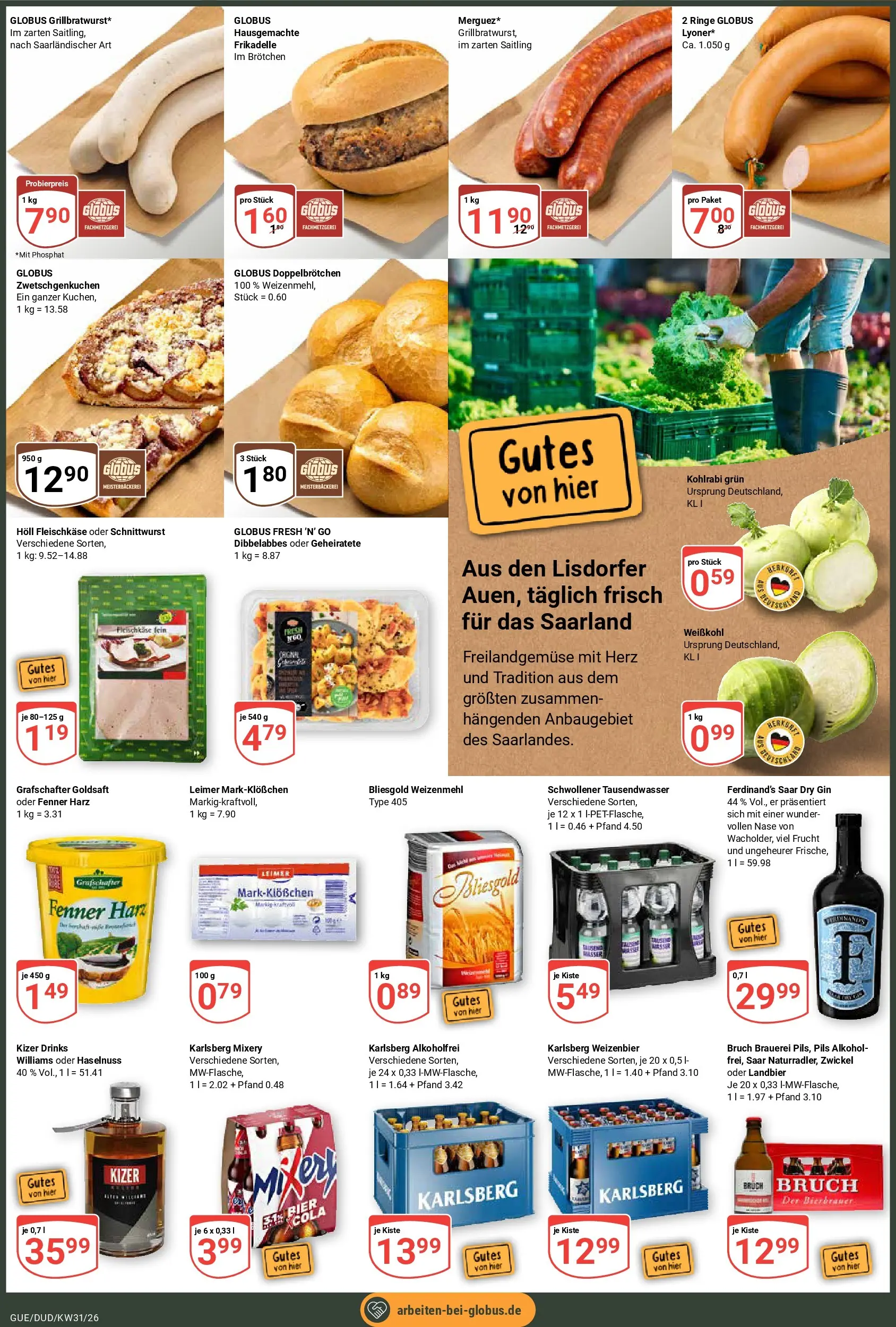 Globus Prospekt Saarbrücken-Güdingen (ab 27.07.2026) » Angebote online | Seite: 2 | Produkte: Pils, Kohlrabi, Weizenmehl, Mixery