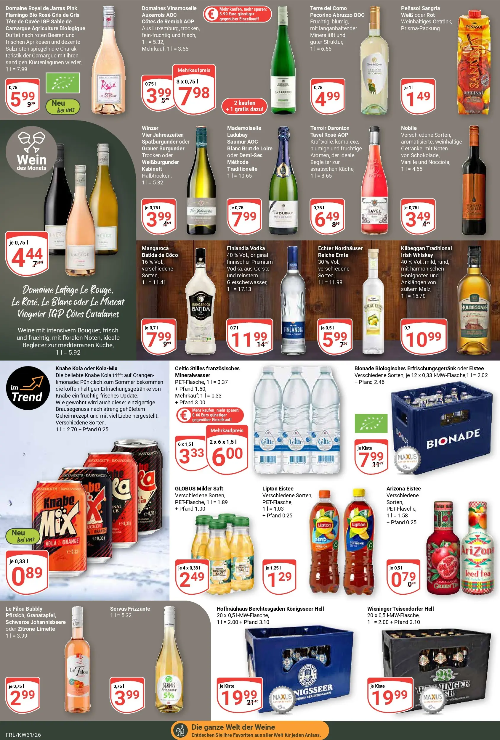 Globus Prospekt Freilassing (ab 20.07.2026) » Angebote online | Seite: 17 | Produkte: Limonade, Saft, Wein, Vodka