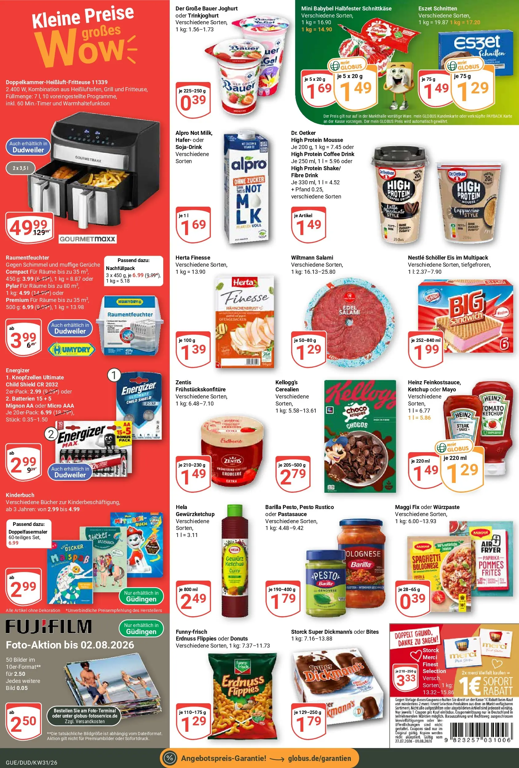 Globus Prospekt Saarbrücken-Güdingen (ab 27.07.2026) » Angebote online | Seite: 4 | Produkte: Maggi, Pommes, Trinkjoghurt, Alpro