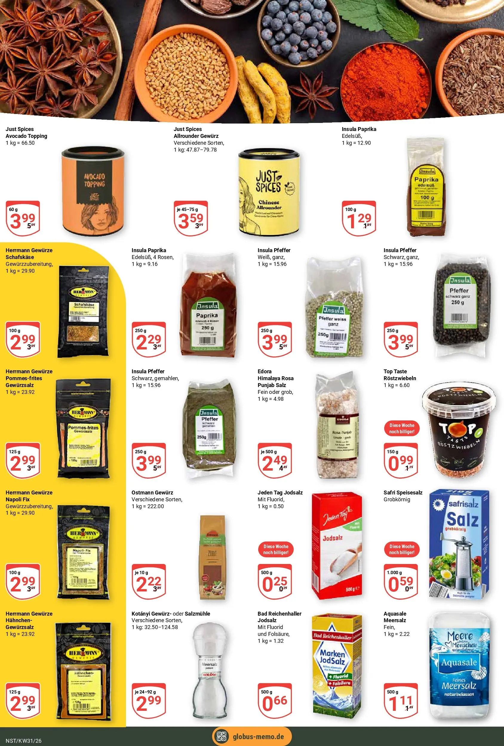 Globus Prospekt Neustadt (ab 27.07.2026) » Angebote online | Seite: 14 | Produkte: Top, Hahnchen, Bad, Avocado