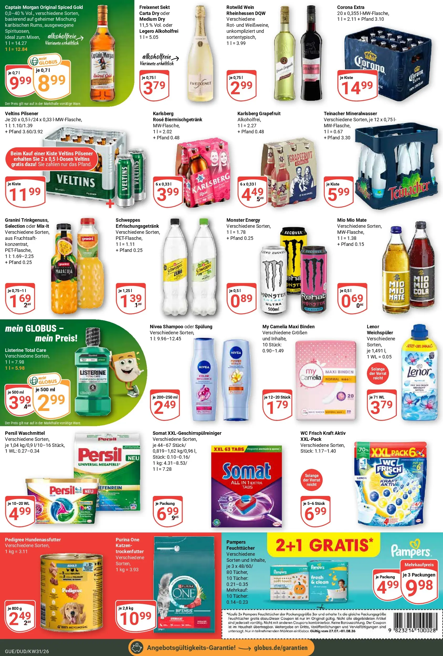 Globus Prospekt Saarbrücken-Güdingen (ab 27.07.2026) » Angebote online | Seite: 5 | Produkte: Shampoo, Waschmittel, Wein, Fruchtsaft