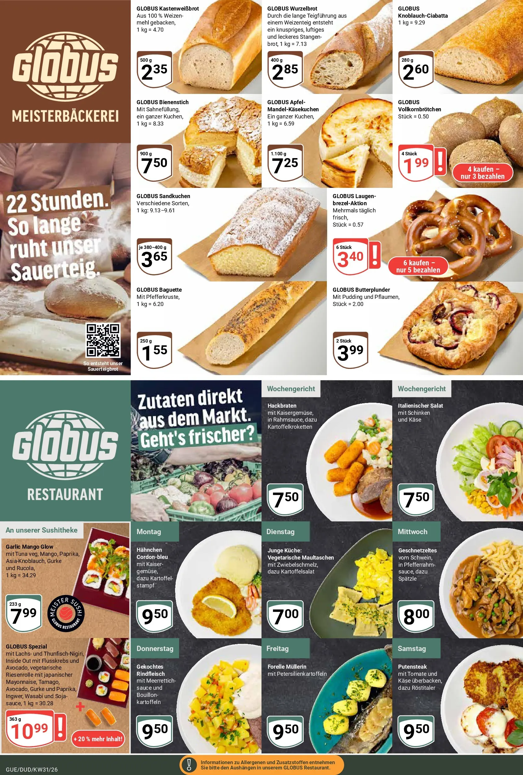 Globus Prospekt Saarbrücken-Güdingen (ab 27.07.2026) » Angebote online | Seite: 7 | Produkte: Mehl, Lachs, Rindfleisch, Salat