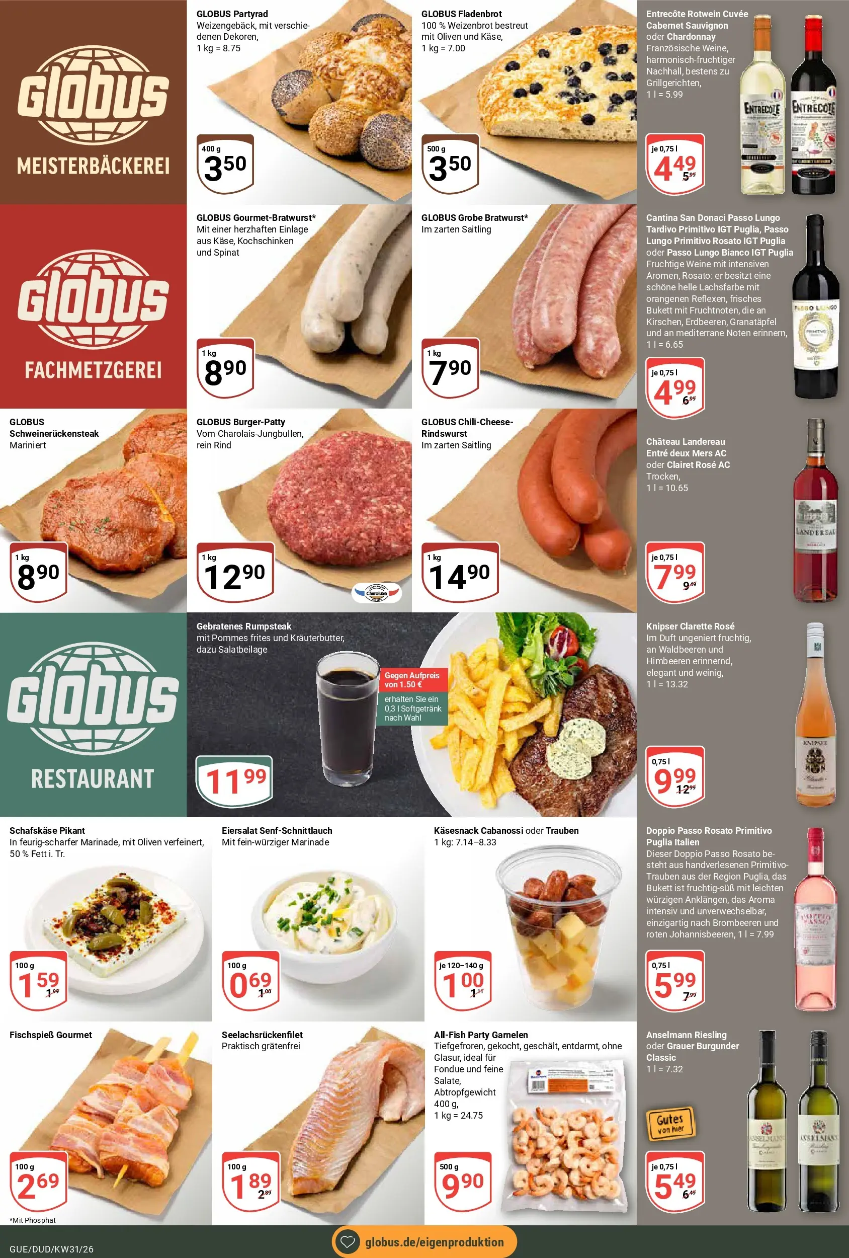 Globus Prospekt Saarbrücken-Güdingen (ab 27.07.2026) » Angebote online | Seite: 8 | Produkte: Granatapfel, Trauben, Pommes frites, Fondue