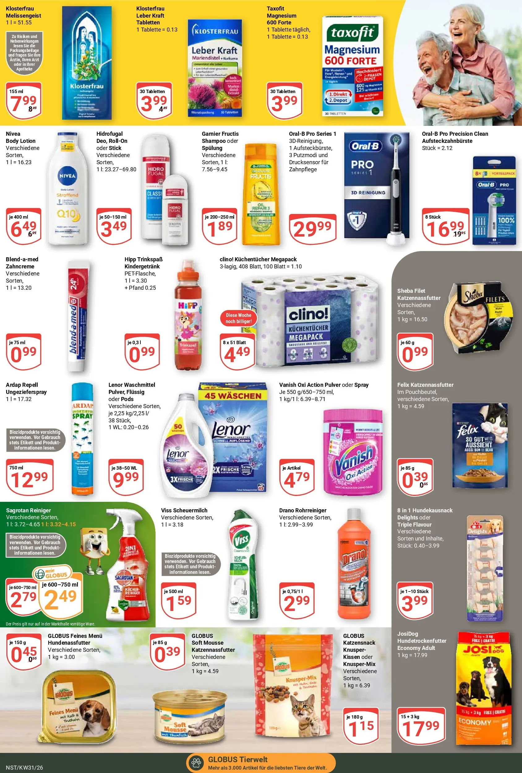Globus Prospekt Neustadt (ab 27.07.2026) » Angebote online | Seite: 18 | Produkte: Lenor, Shampoo, Waschmittel, Body Lotion