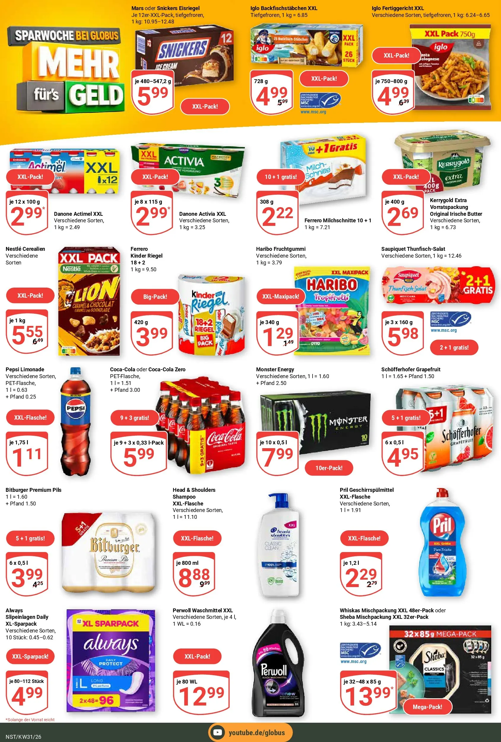 Globus Prospekt Neustadt (ab 27.07.2026) » Angebote online | Seite: 21 | Produkte: Milch, Limonade, Shampoo, Whiskas