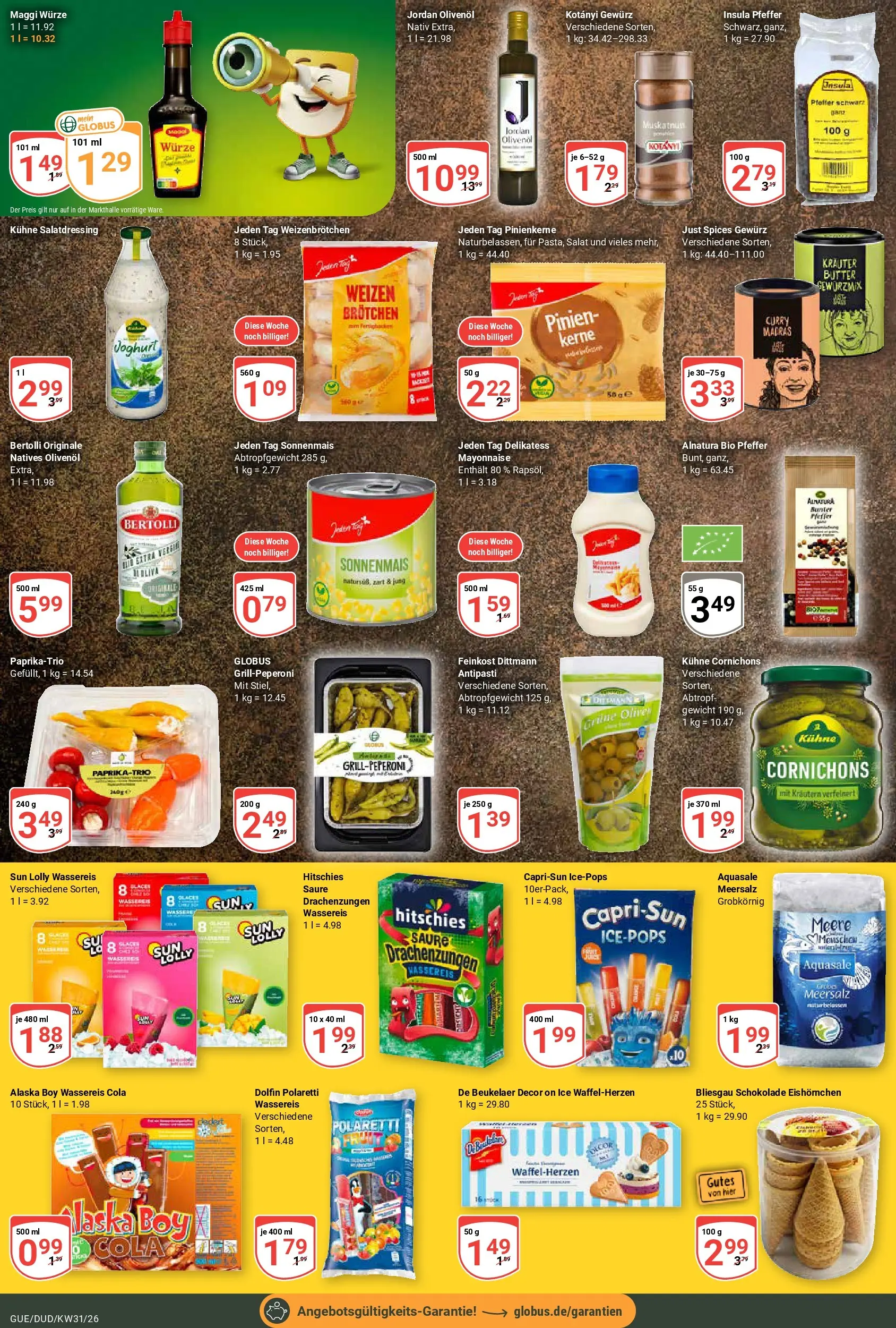 Globus Prospekt Saarbrücken-Güdingen (ab 27.07.2026) » Angebote online | Seite: 13 | Produkte: Gewicht, Butter, Schokolade, Olivenol