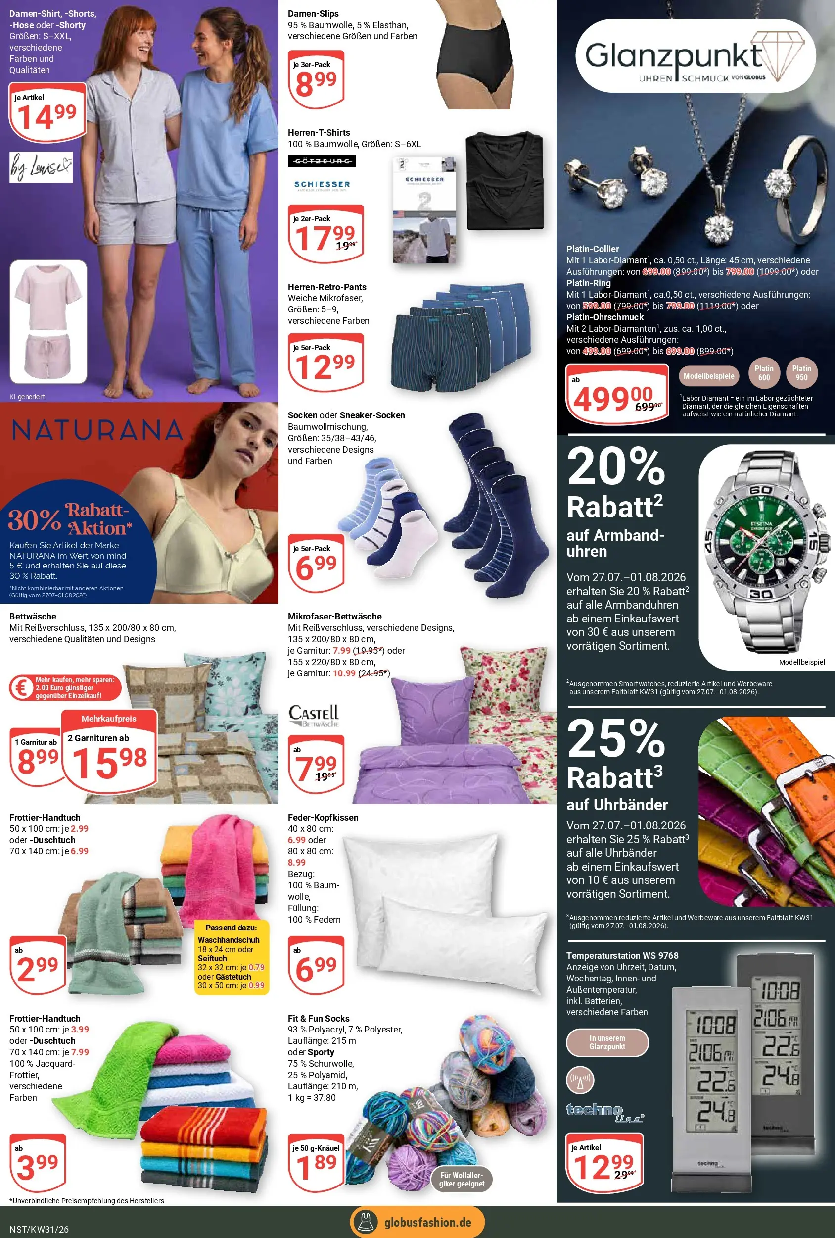 Globus Prospekt Neustadt (ab 27.07.2026) » Angebote online | Seite: 24 | Produkte: Bettwäsche, Hose, Socken