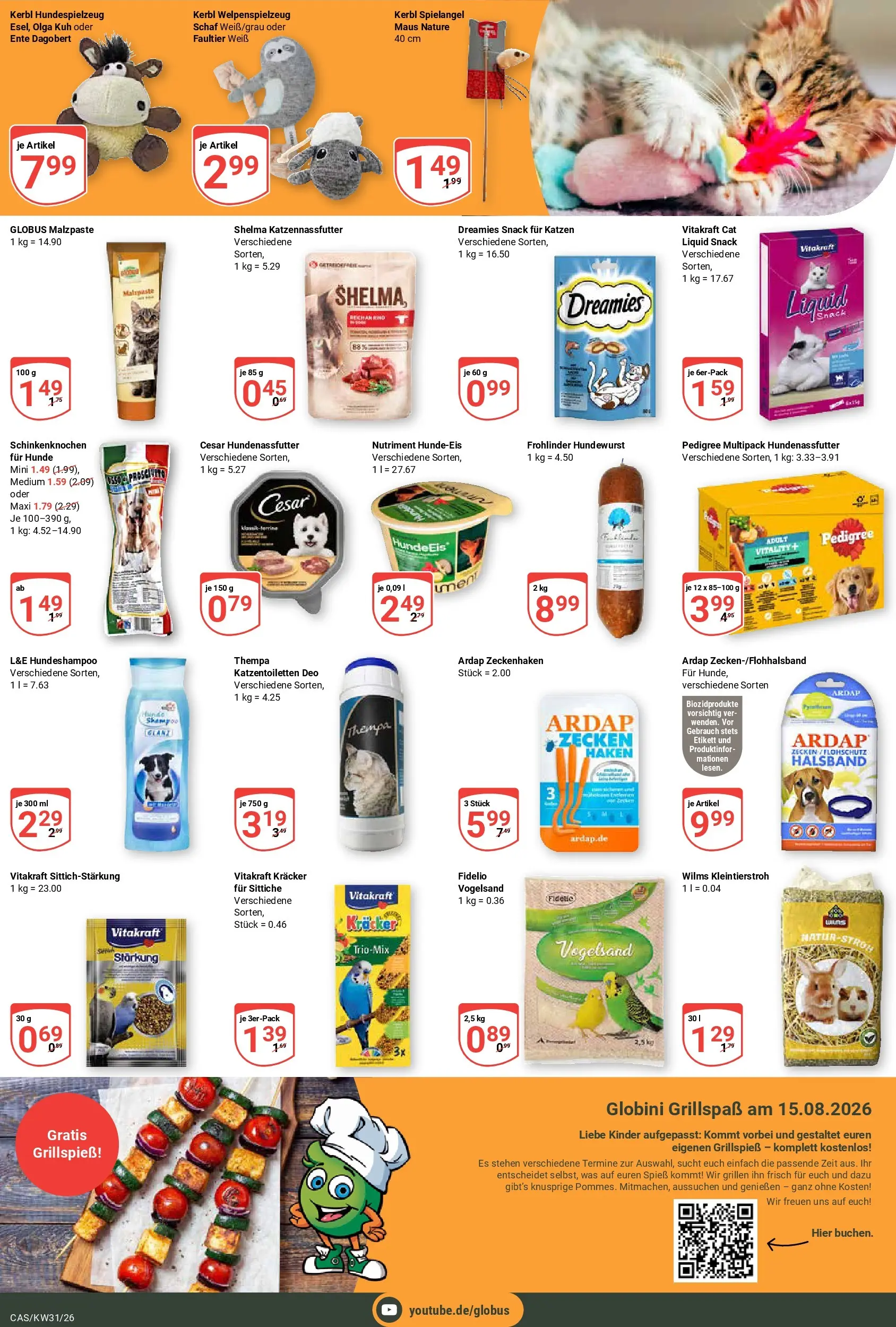 Globus Prospekt Castrop-Rauxel (ab 27.07.2026) » Angebote online | Seite: 21 | Produkte: Shampoo, Pedigree, Ente, Maus