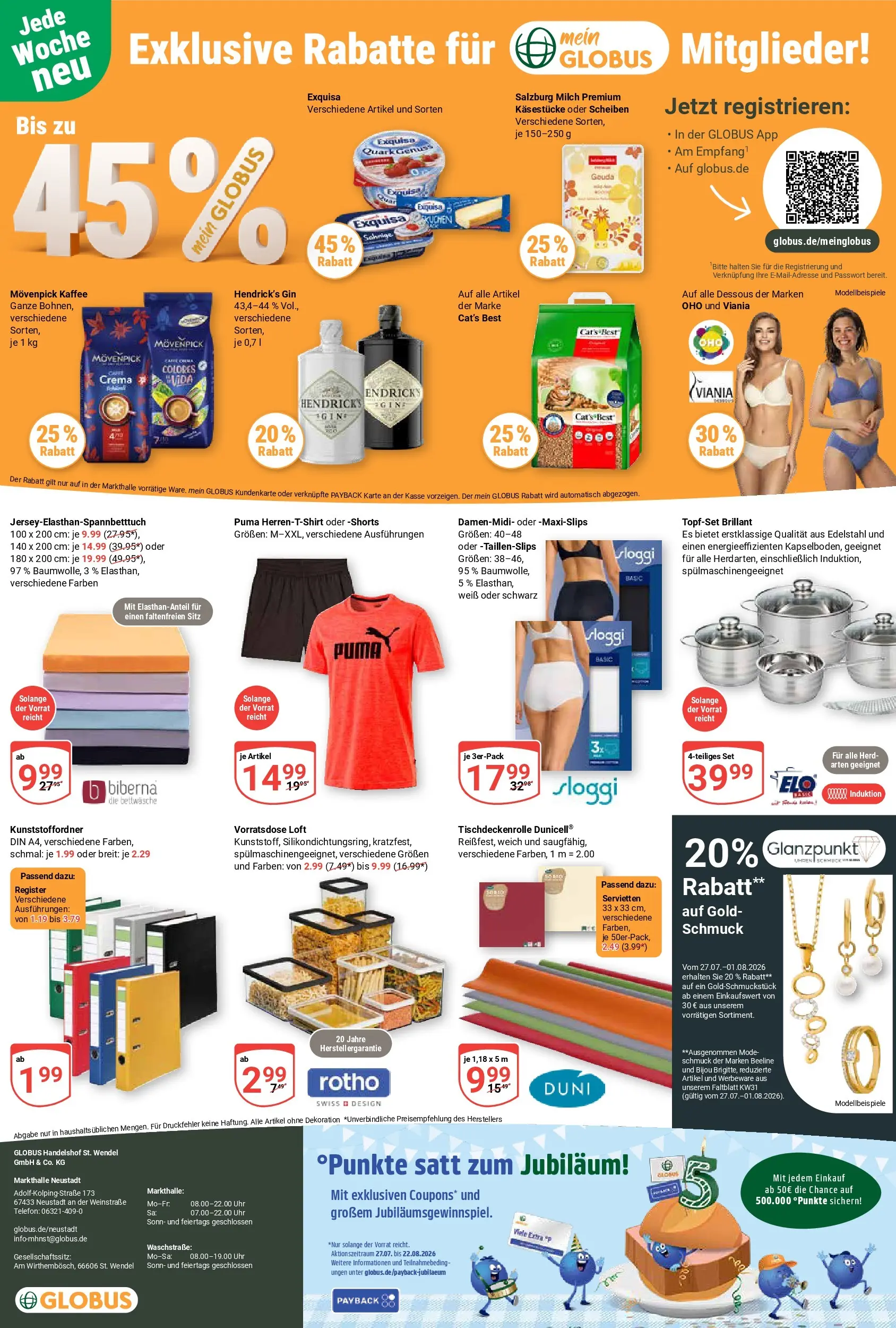 Globus Prospekt Neustadt (ab 27.07.2026) » Angebote online | Seite: 29 | Produkte: Herd, Dessous, Gouda, Uhr