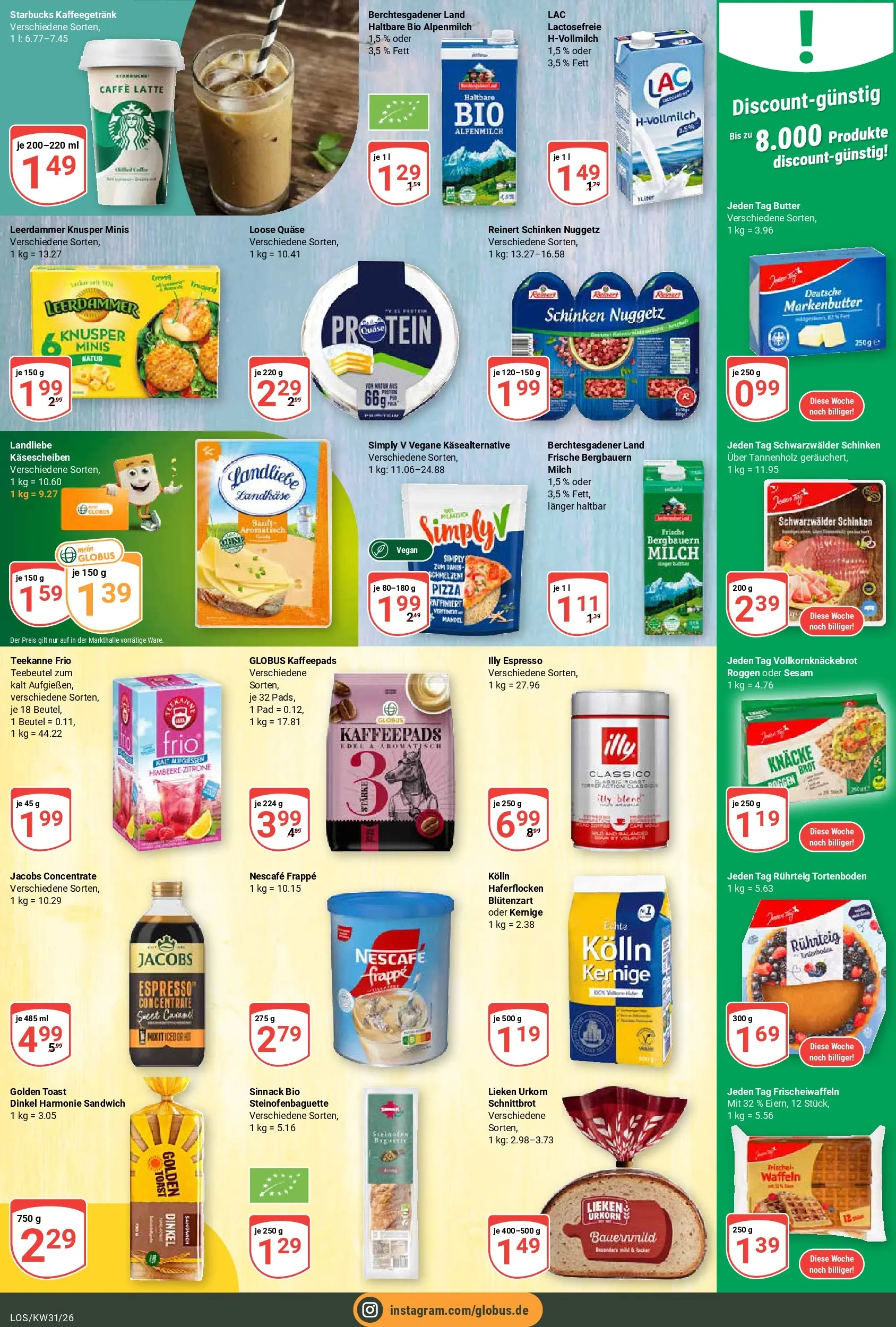 Globus Prospekt Losheim Am See (ab 27.07.2026) » Angebote online | Seite: 12 | Produkte: Nescafe, Toast, Teekanne, Pizza