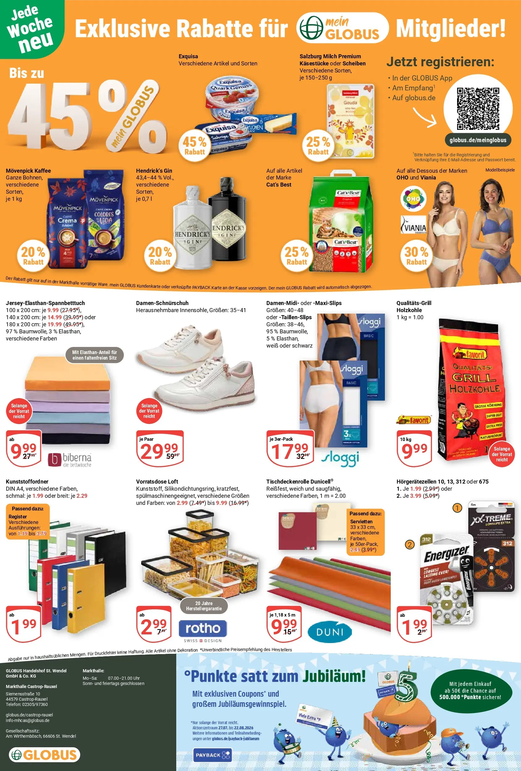 Globus Prospekt Castrop-Rauxel (ab 27.07.2026) » Angebote online | Seite: 30 | Produkte: Dessous, Kaffee, Gin, Telefon