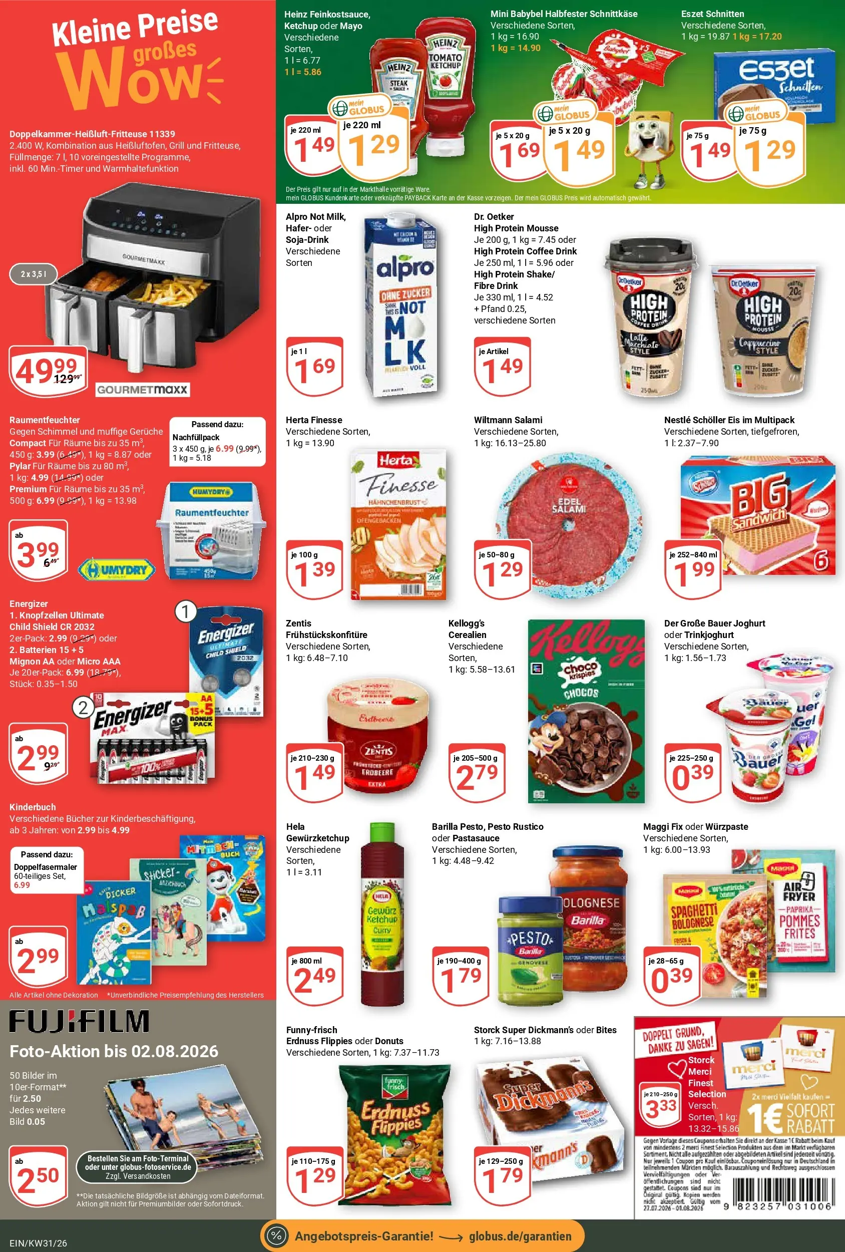 Globus Prospekt Homburg-Einöd (ab 27.07.2026) » Angebote online | Seite: 4 | Produkte: Pommes, Babybel, Salami, Herta finesse