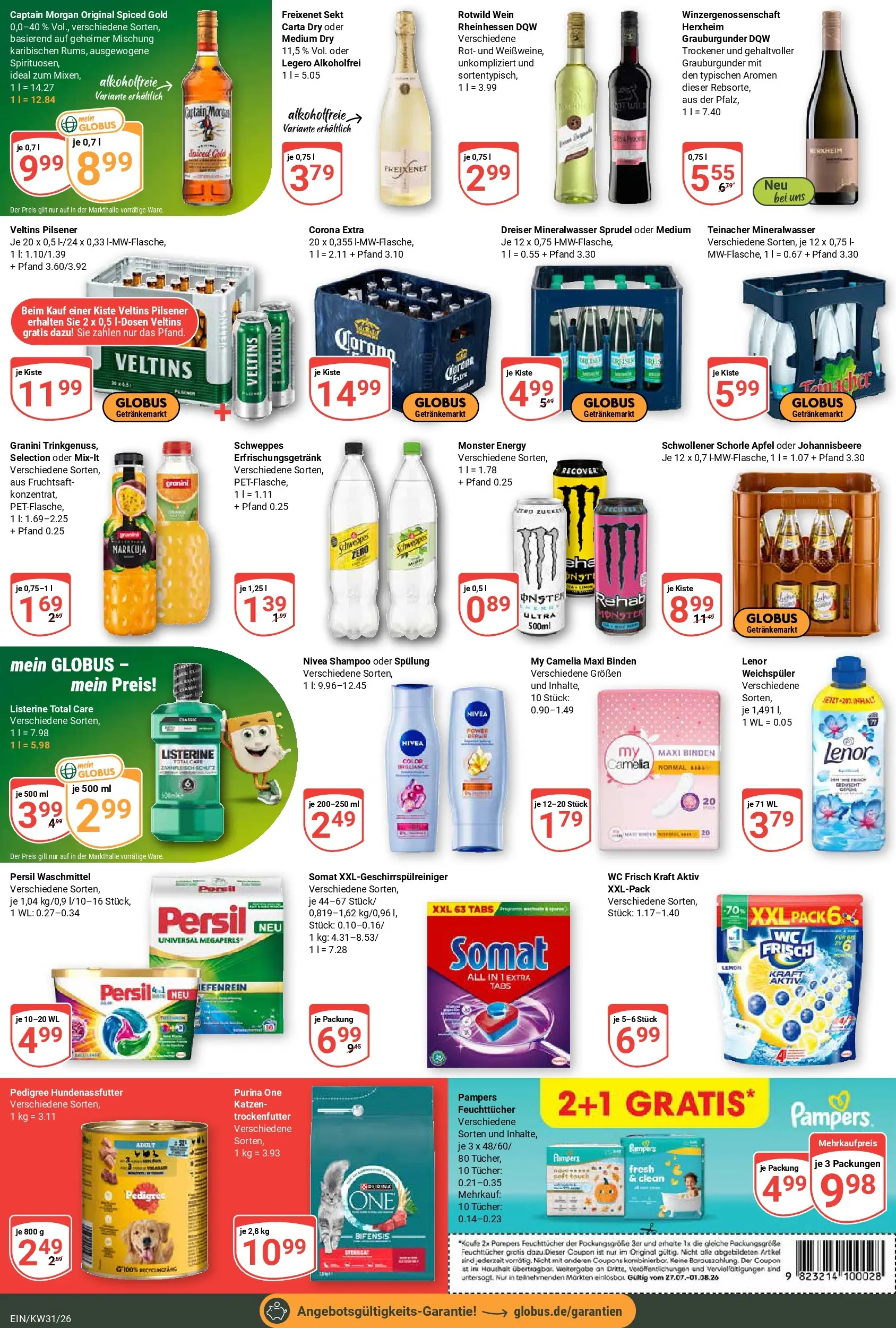 Globus Prospekt Homburg-Einöd (ab 27.07.2026) » Angebote online | Seite: 5 | Produkte: Energy, Sekt, Veltins, Listerine