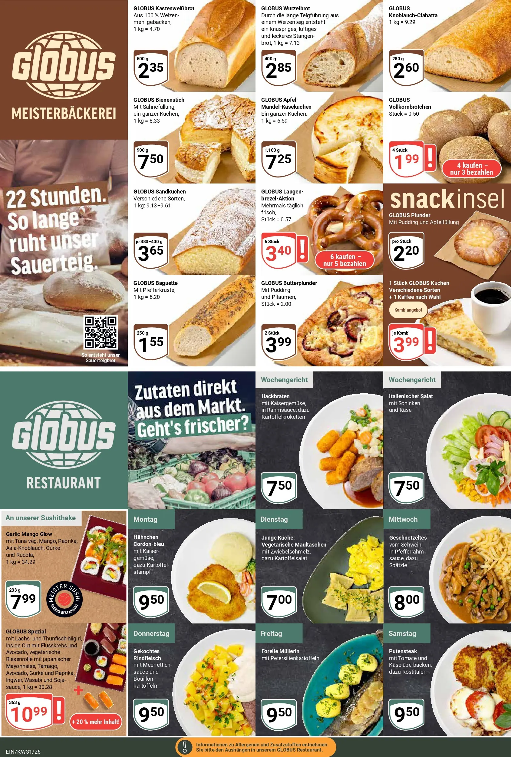 Globus Prospekt Homburg-Einöd (ab 27.07.2026) » Angebote online | Seite: 7 | Produkte: Mehl, Käse, Kaffee, Maultaschen