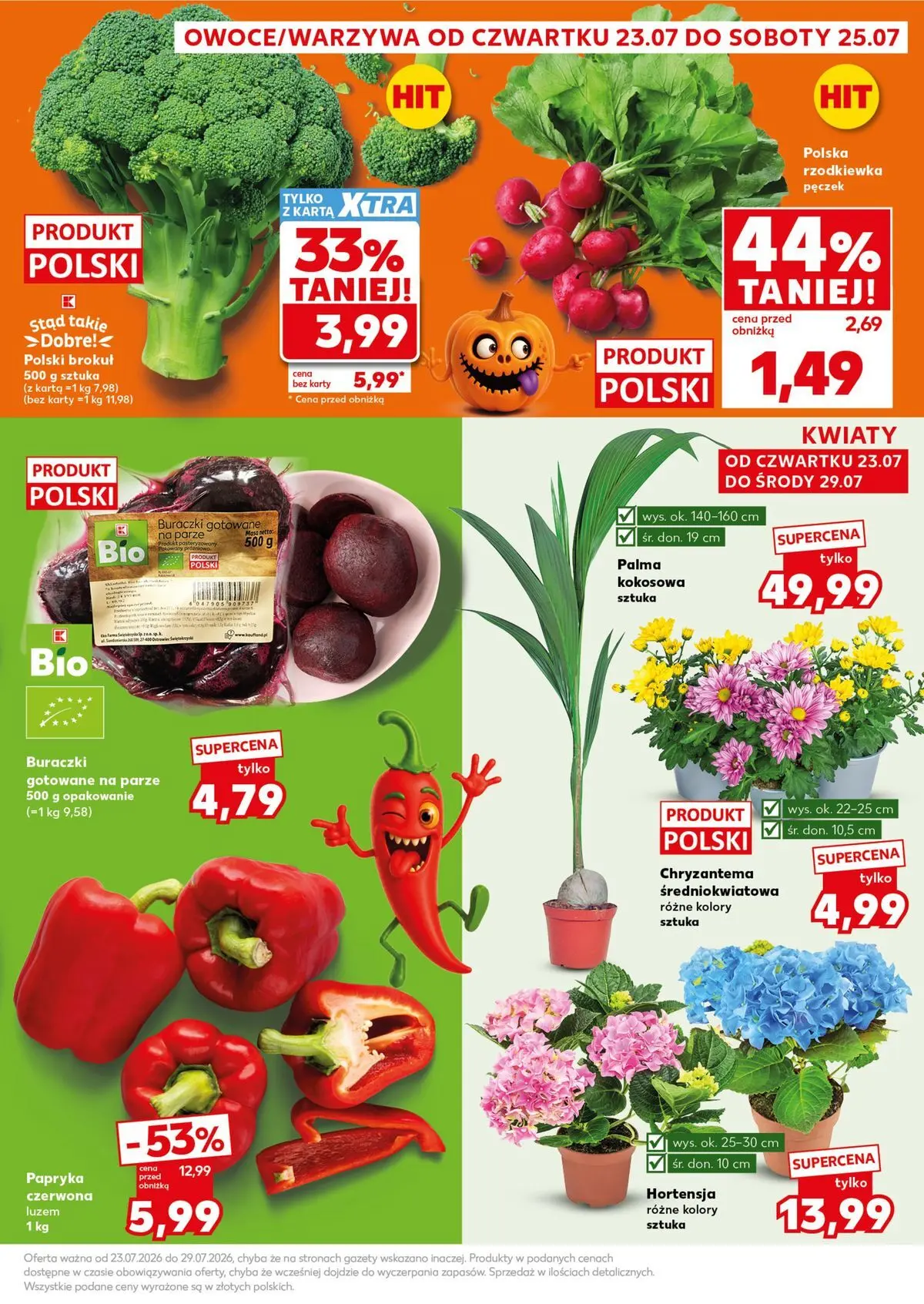 Kaufland gazetka - Super Sobota od 25.07.2026 - od jutra PDF | Strona: 7 | Produkty: Karta, Brokuł, Bell, Papryka