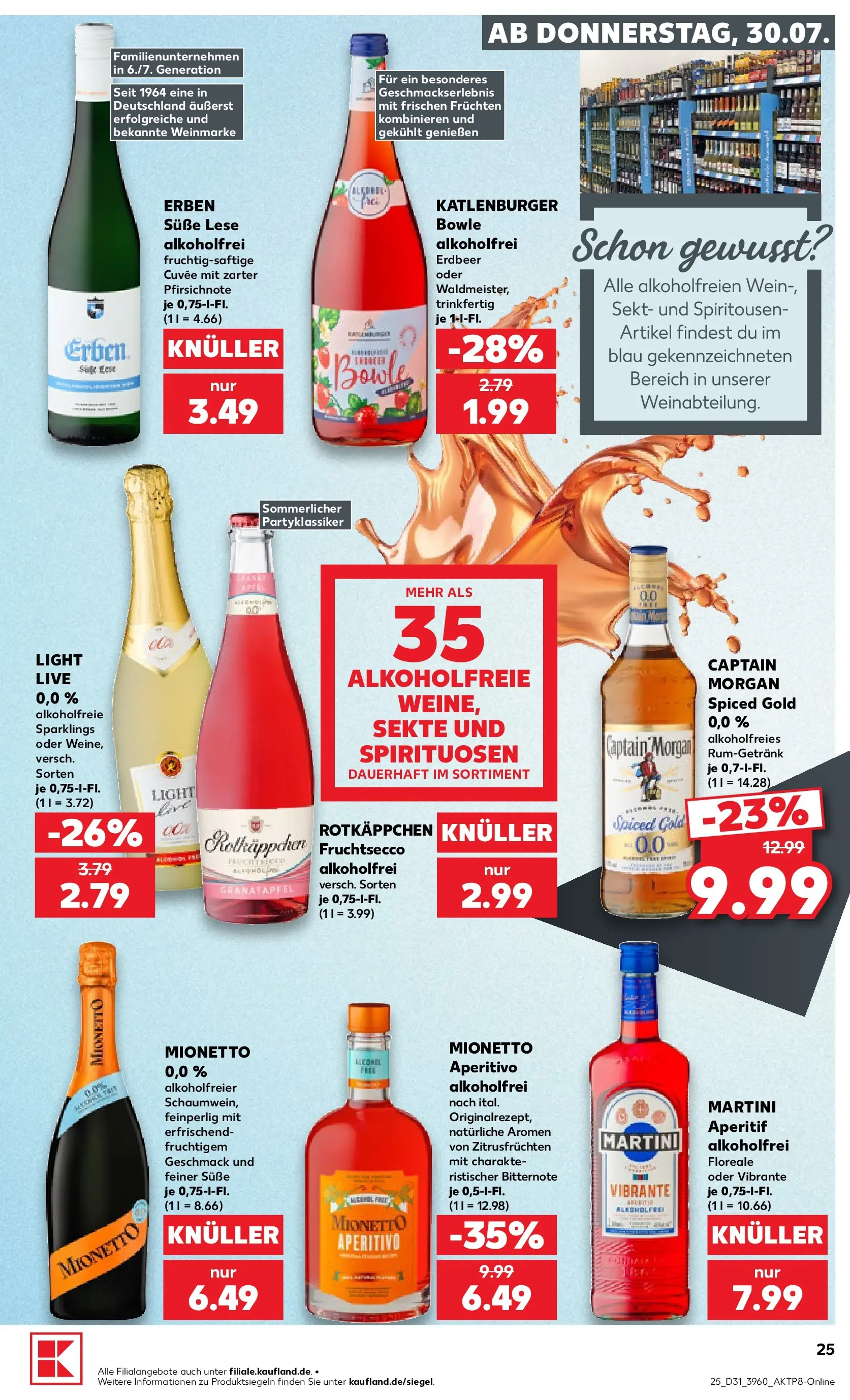 Prospekt Kaufland ab 30.07.2026 ยป Angebote und Werbung Online | Seite: 23 | Produkte: Sekt, Captain morgan, Rotkรคppchen, Wein Prospekt Kaufland ab 30.07.2026 ยป Angebote Online zum Blรคttern | Seite: 23 | Produkte: Sekt, Captain morgan, Rotkรคppchen, Wein