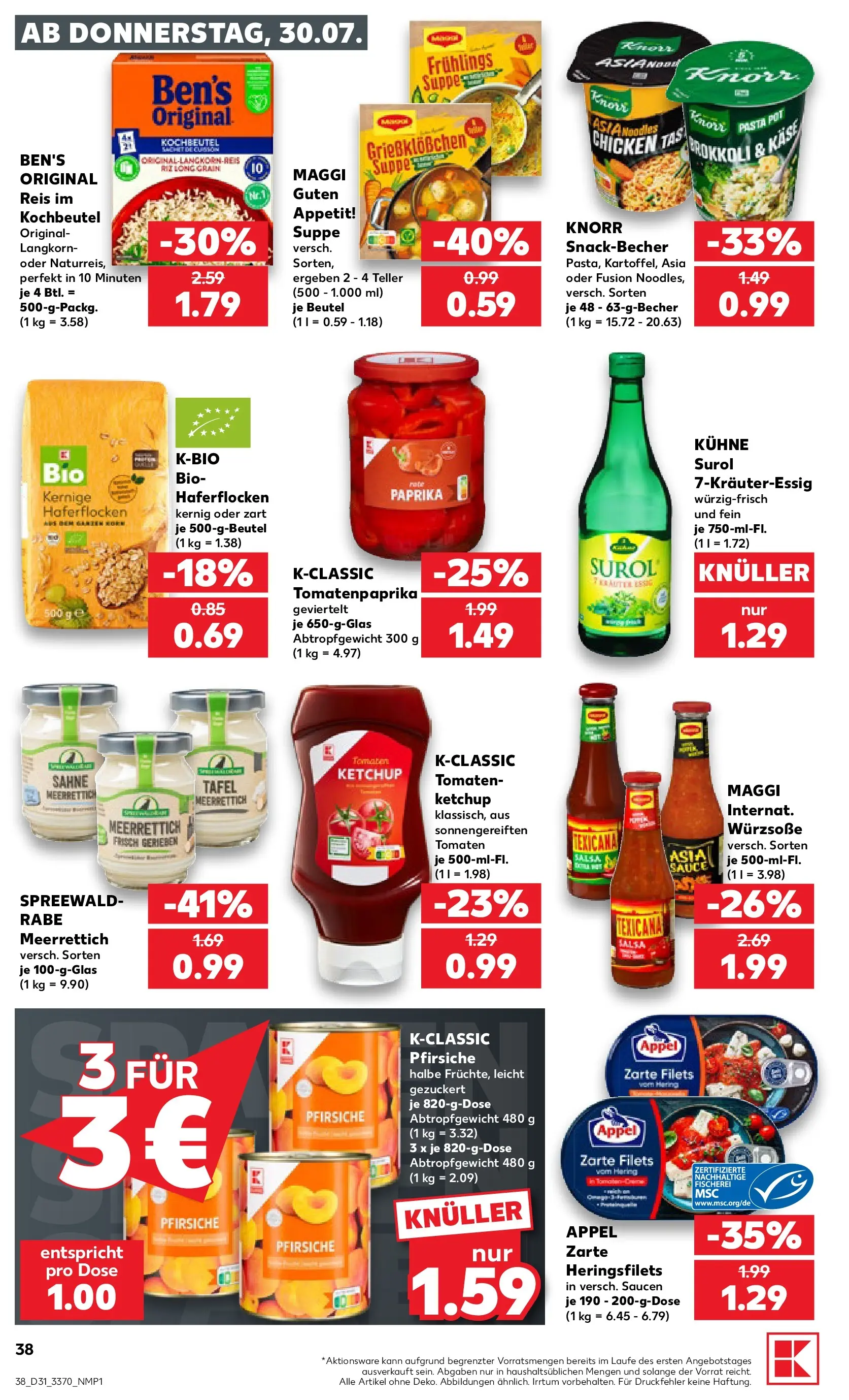 Prospekt Kaufland ab 30.07.2026 ยป Angebote und Werbung Online | Seite: 38 | Produkte: Maggi, Kรคse, Reis, Sahne Prospekt Kaufland ab 30.07.2026 ยป Angebote Online zum Blรคttern | Seite: 38 | Produkte: Maggi, Kรคse, Reis, Sahne