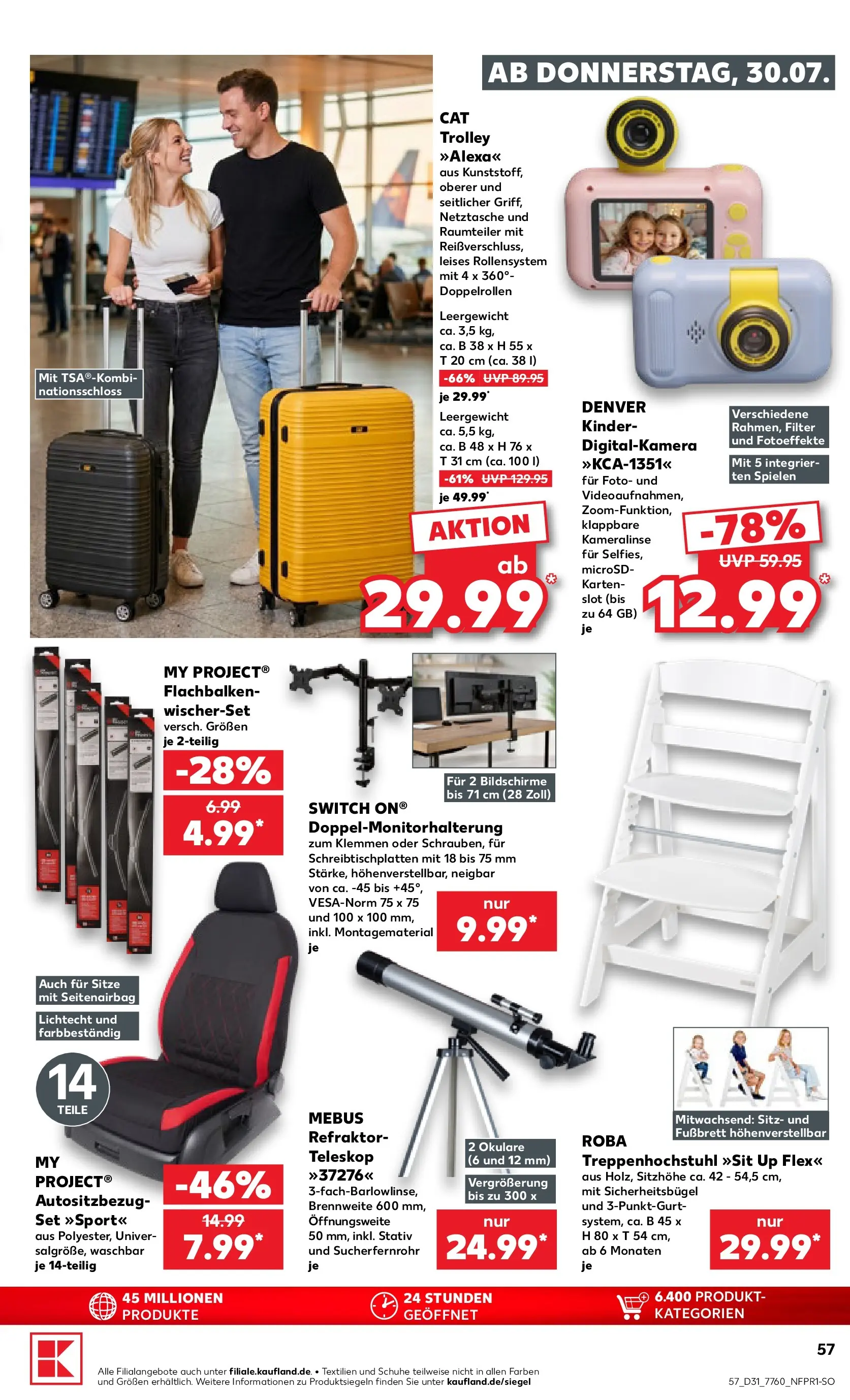 Prospekt Kaufland ab 30.07.2026 » Angebote Online zum Blättern | Seite: 57 | Produkte: Raumteiler, Digitalkamera, Stativ