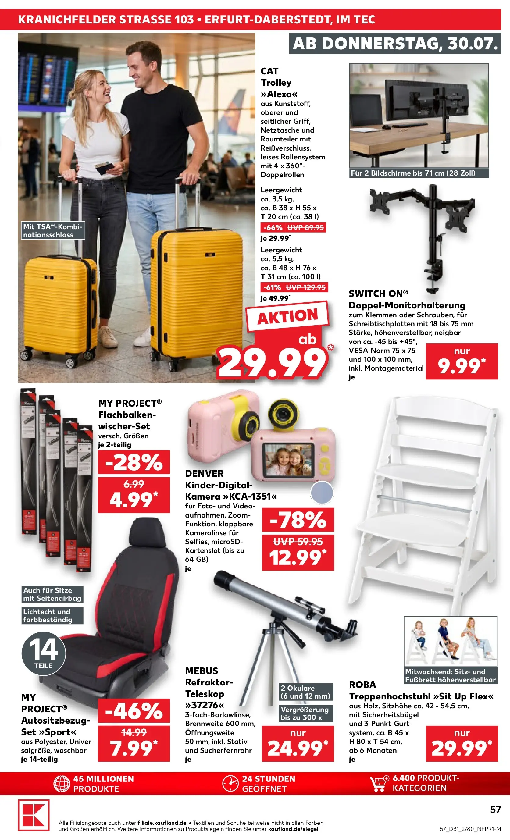 Prospekt Kaufland ab 30.07.2026 » Angebote Online zum Blättern | Seite: 57 | Produkte: Kamera, Raumteiler, Video, Stativ
