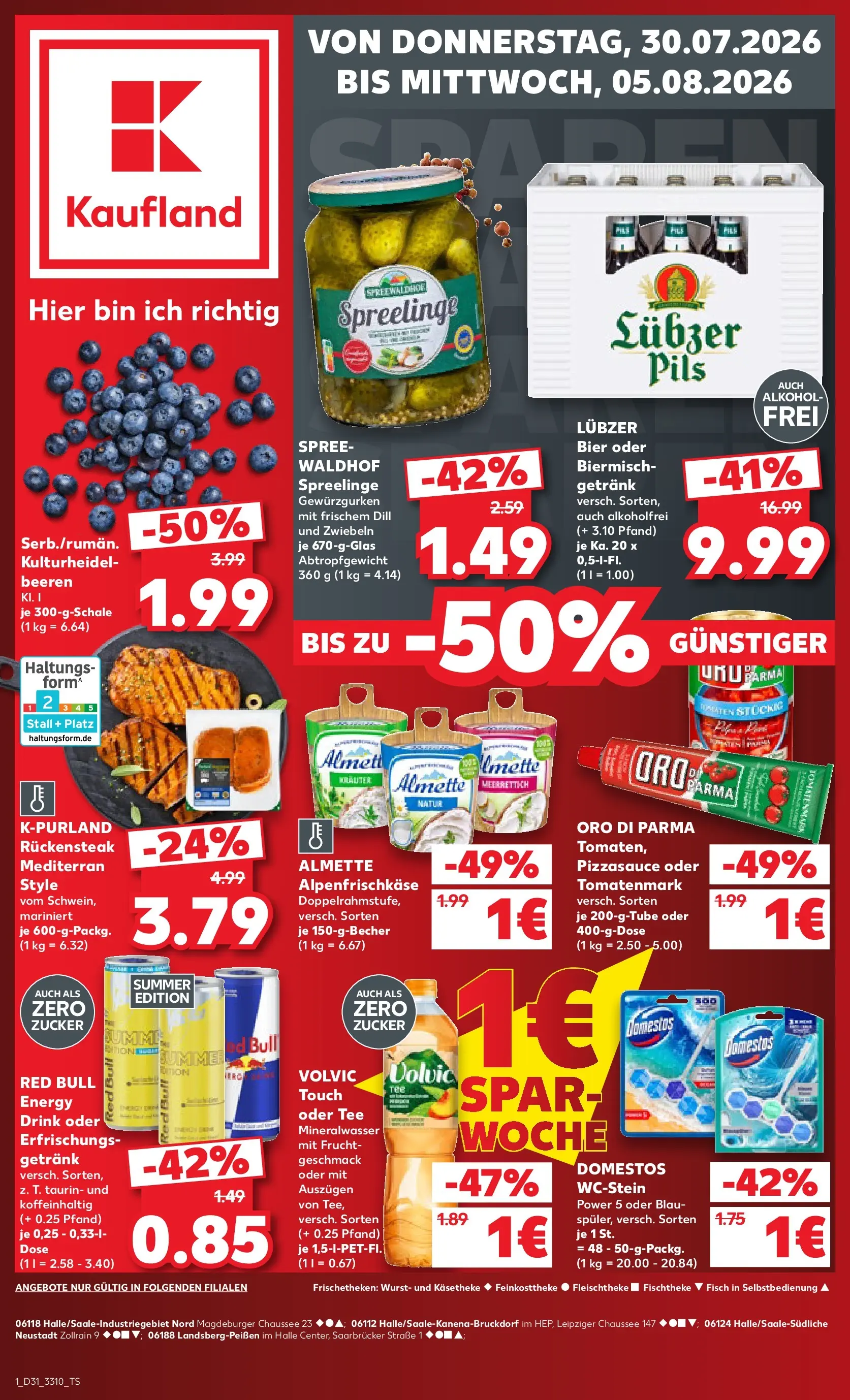 Prospekt Kaufland ab 30.07.2026 ยป Angebote und Werbung Online | Seite: 1 | Produkte: Oro di parma, Zucker, Dill, Lubzer Prospekt Kaufland ab 30.07.2026 ยป Angebote Online zum Blรคttern | Seite: 1 | Produkte: Oro di parma, Zucker, Dill, Lubzer
