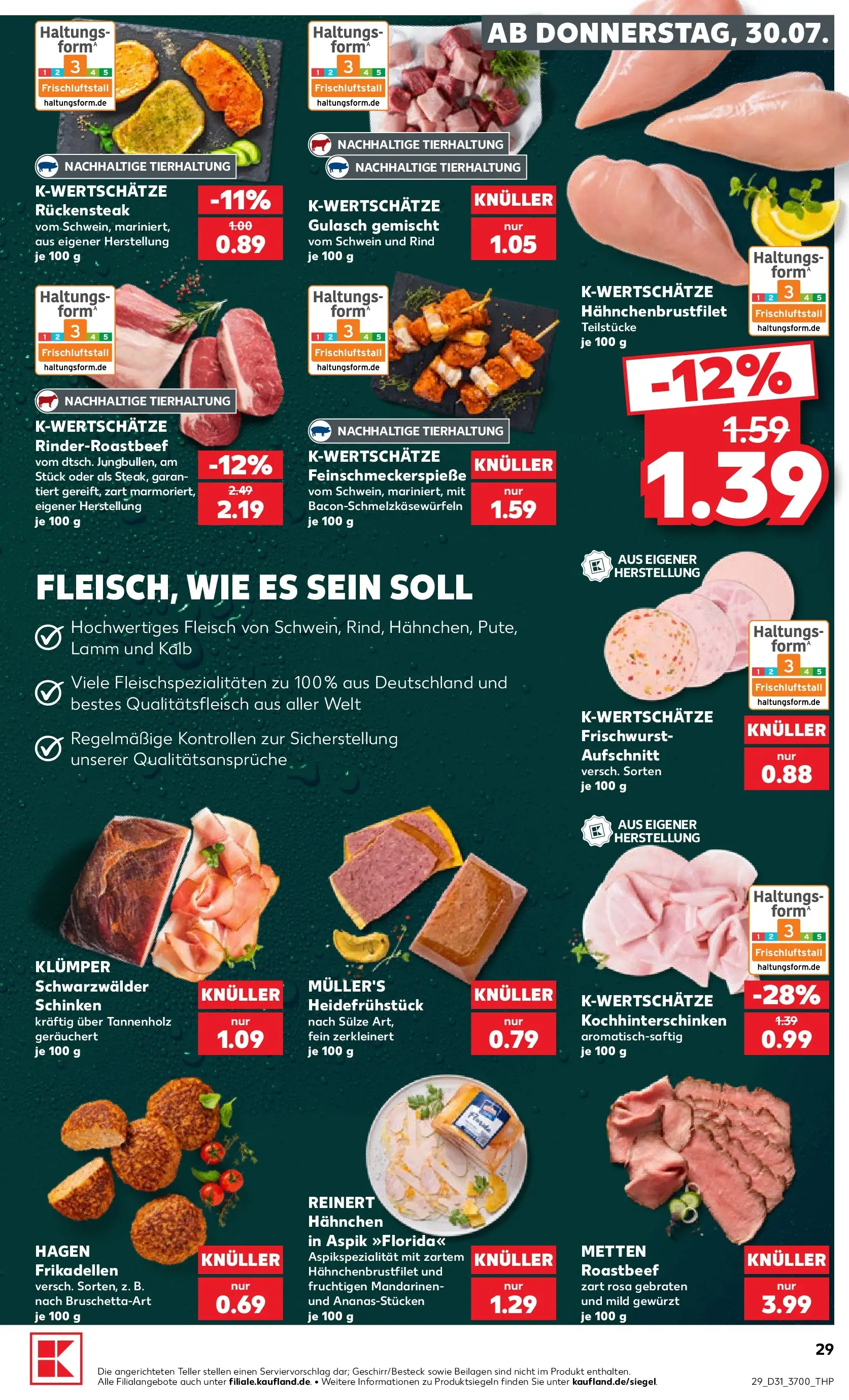 Prospekt Kaufland ab 30.07.2026 ยป Angebote und Werbung Online | Seite: 29 | Produkte: Hahnchen, Mandarinen, Roastbeef, Gulasch Prospekt Kaufland ab 30.07.2026 ยป Angebote Online zum Blรคttern | Seite: 29 | Produkte: Hahnchen, Mandarinen, Roastbeef, Gulasch