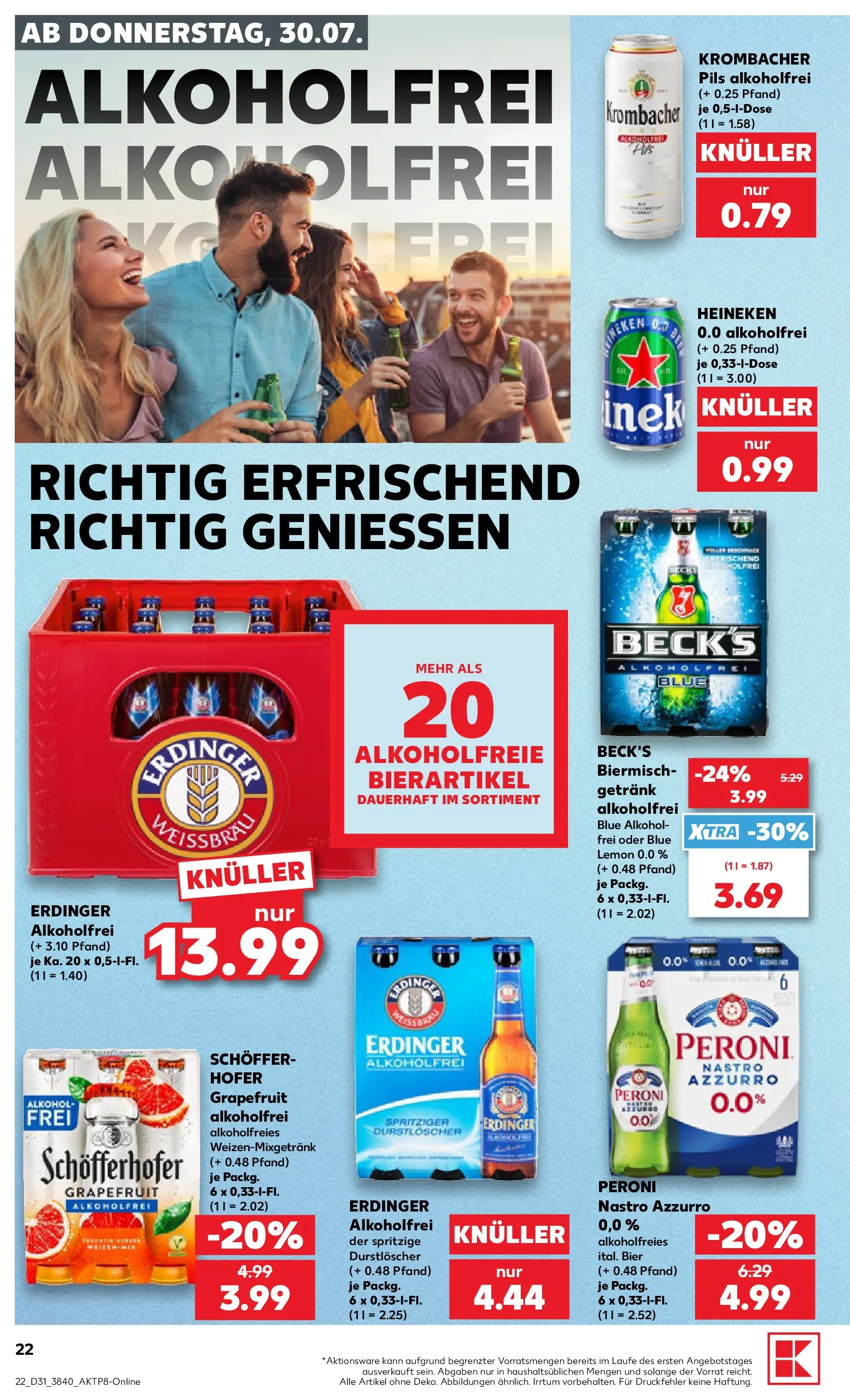 Prospekt Kaufland ab 30.07.2026 ยป Angebote und Werbung Online | Seite: 24 | Produkte: Durstloscher, Erdinger, Krombacher alkoholfrei, Grapefruit Prospekt Kaufland ab 30.07.2026 ยป Angebote Online zum Blรคttern | Seite: 24 | Produkte: Durstloscher, Erdinger, Krombacher alkoholfrei, Grapefruit