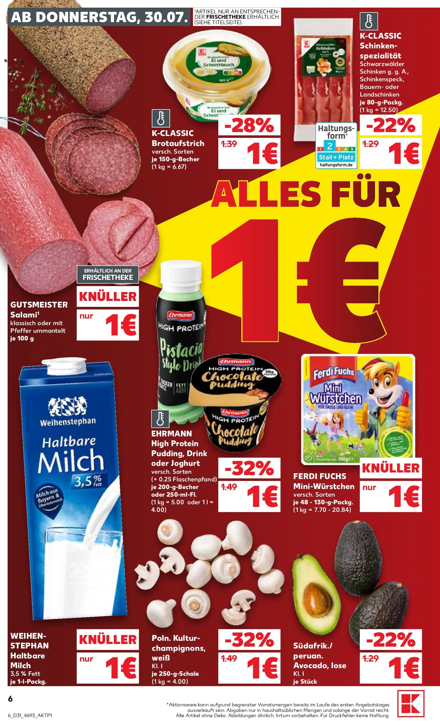 Prospekt Kaufland ab 30.07.2026 ยป Angebote und Werbung Online | Seite: 6 | Produkte: Milch, Joghurt, Pudding, Pfeffer Prospekt Kaufland ab 30.07.2026 ยป Angebote Online zum Blรคttern | Seite: 6 | Produkte: Milch, Joghurt, Pudding, Pfeffer