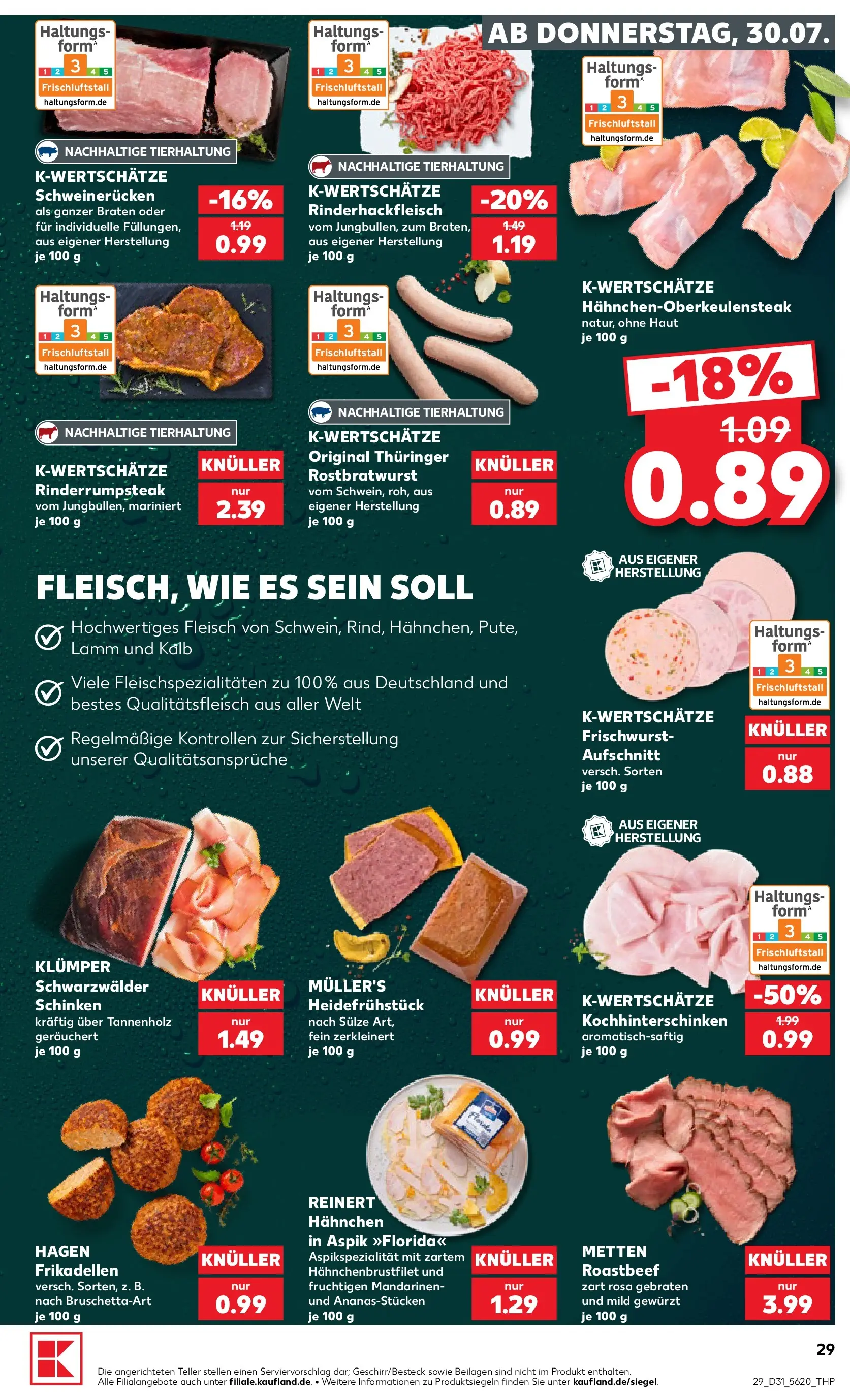 Prospekt Kaufland ab 30.07.2026 ยป Angebote und Werbung Online | Seite: 29 | Produkte: Hahnchen, Mandarinen, Schweinerucken, Schinken Prospekt Kaufland ab 30.07.2026 ยป Angebote Online zum Blรคttern | Seite: 29 | Produkte: Hahnchen, Mandarinen, Schweinerucken, Schinken