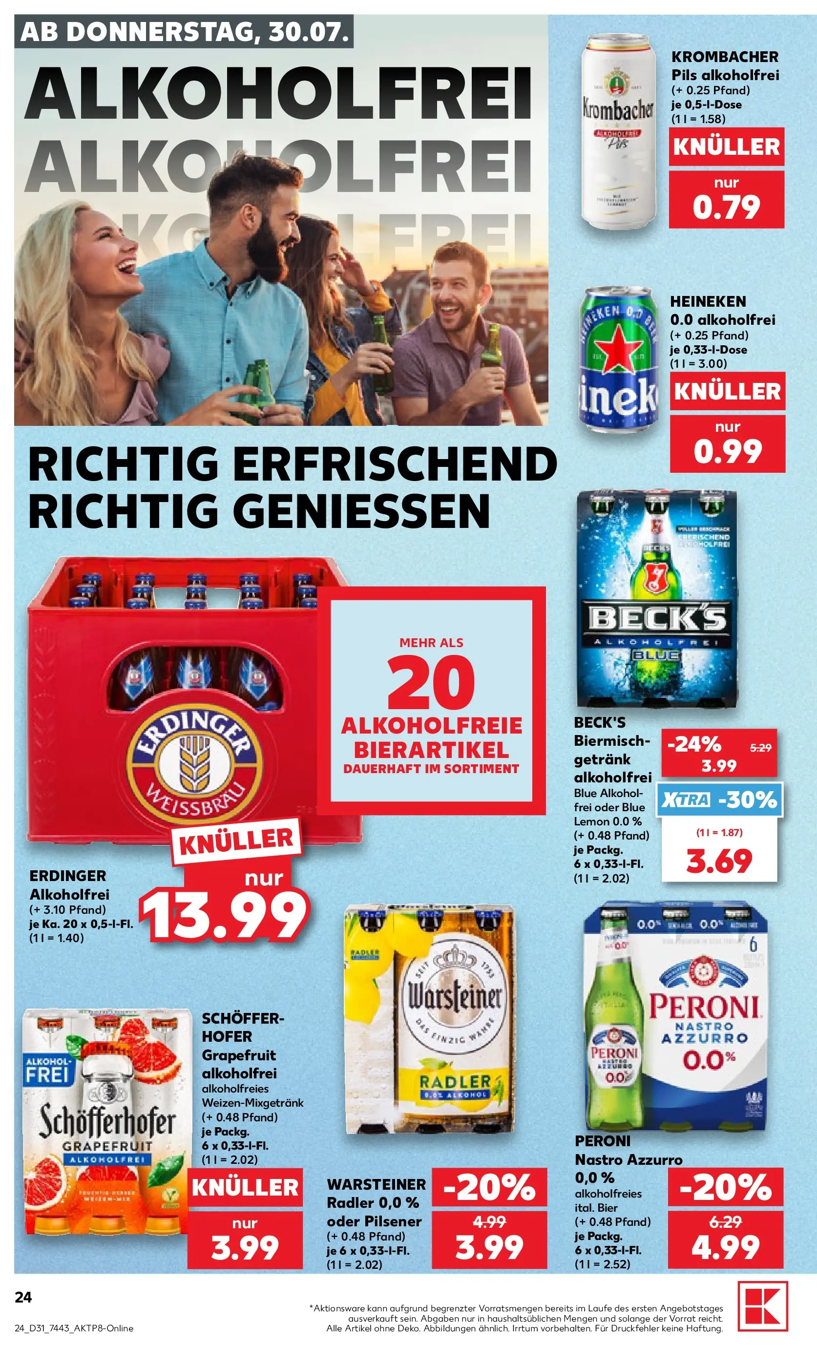 Prospekt Kaufland ab 30.07.2026 » Angebote Online zum Blättern | Seite: 22 | Produkte: Erdinger, Pils, Heineken, Grapefruit