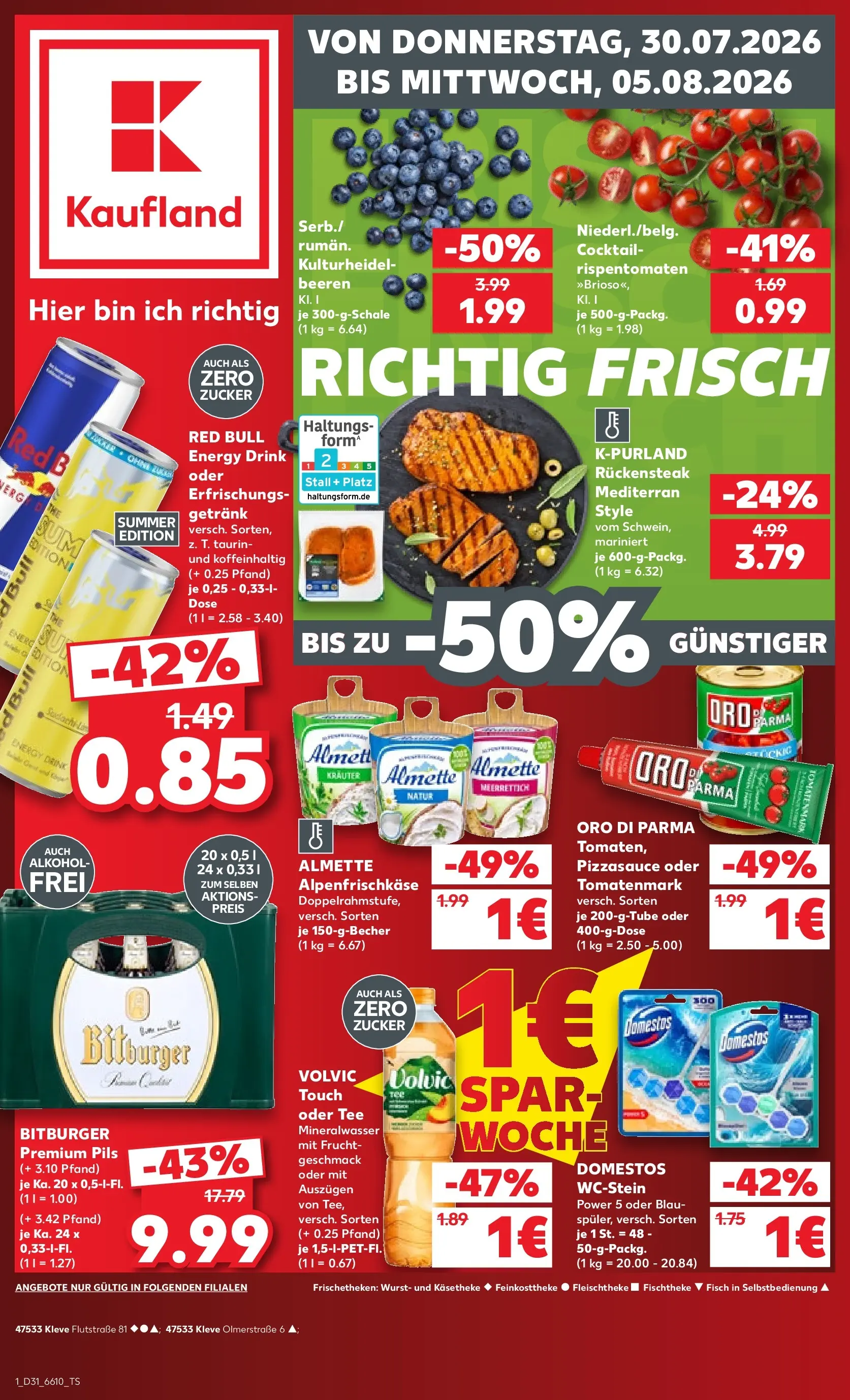 Prospekt Kaufland ab 30.07.2026 ยป Angebote und Werbung Online | Seite: 5 | Produkte: Almette, Wurst, Tee, Volvic Prospekt Kaufland ab 30.07.2026 ยป Angebote Online zum Blรคttern | Seite: 5 | Produkte: Almette, Wurst, Tee, Volvic