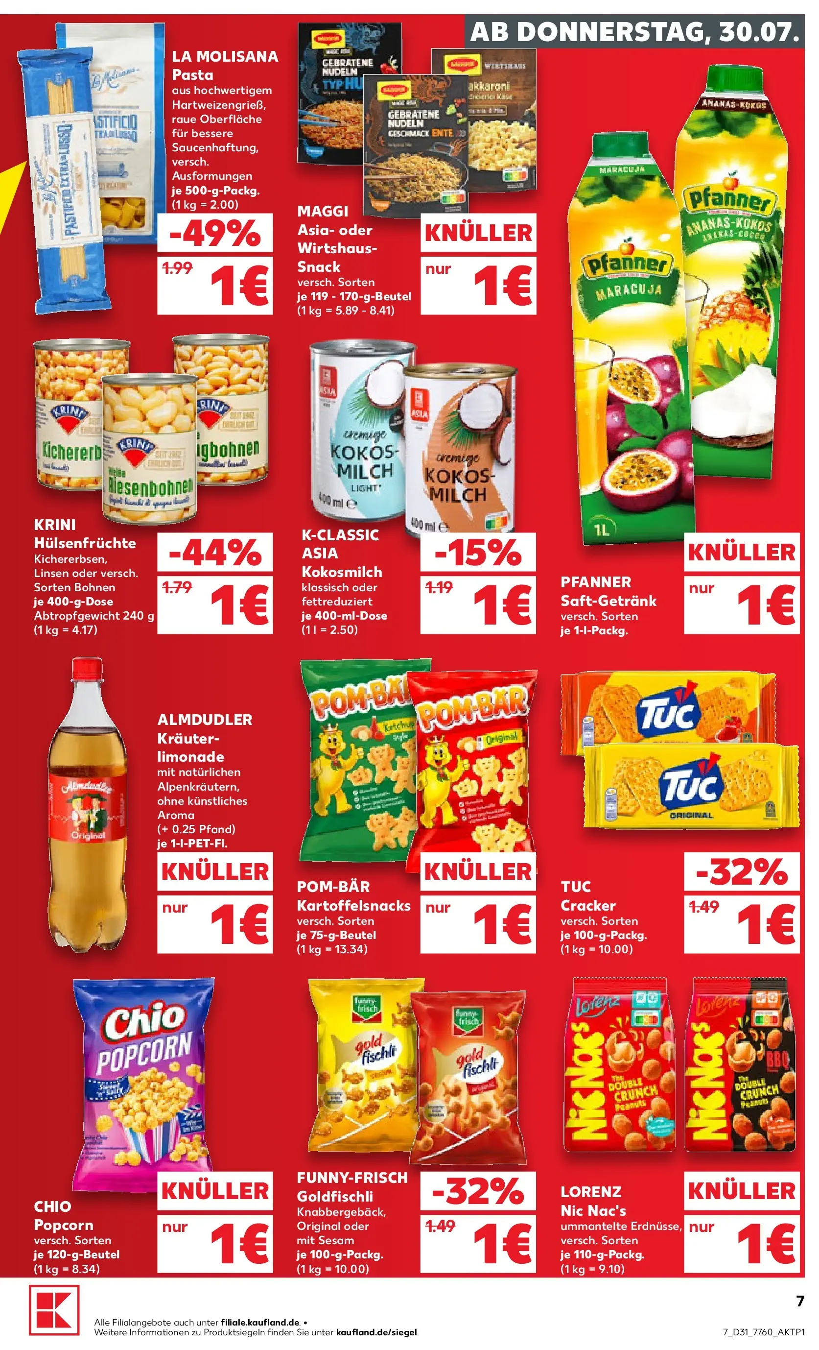 Prospekt Kaufland ab 30.07.2026 ยป Angebote und Werbung Online | Seite: 7 | Produkte: Milch, Limonade, Nudeln, Ente Prospekt Kaufland ab 30.07.2026 ยป Angebote Online zum Blรคttern | Seite: 7 | Produkte: Milch, Limonade, Nudeln, Ente