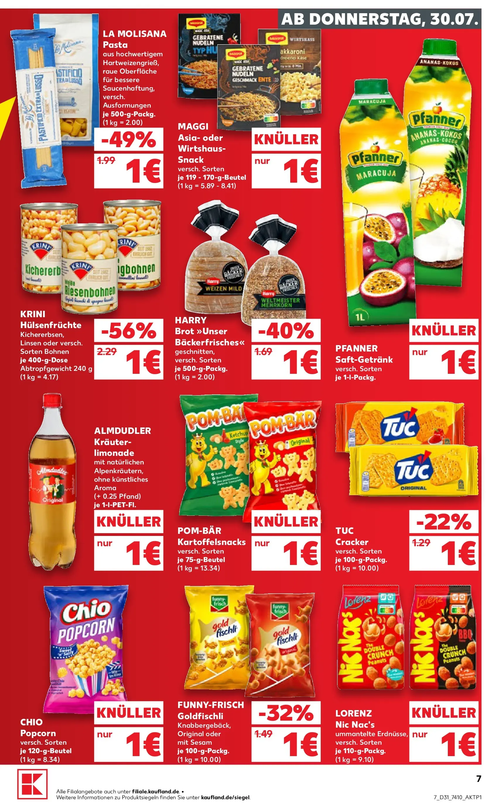 Prospekt Kaufland ab 30.07.2026 ยป Angebote und Werbung Online | Seite: 7 | Produkte: Limonade, Pasta, Brot, Nudeln Prospekt Kaufland ab 30.07.2026 ยป Angebote Online zum Blรคttern | Seite: 7 | Produkte: Limonade, Pasta, Brot, Nudeln