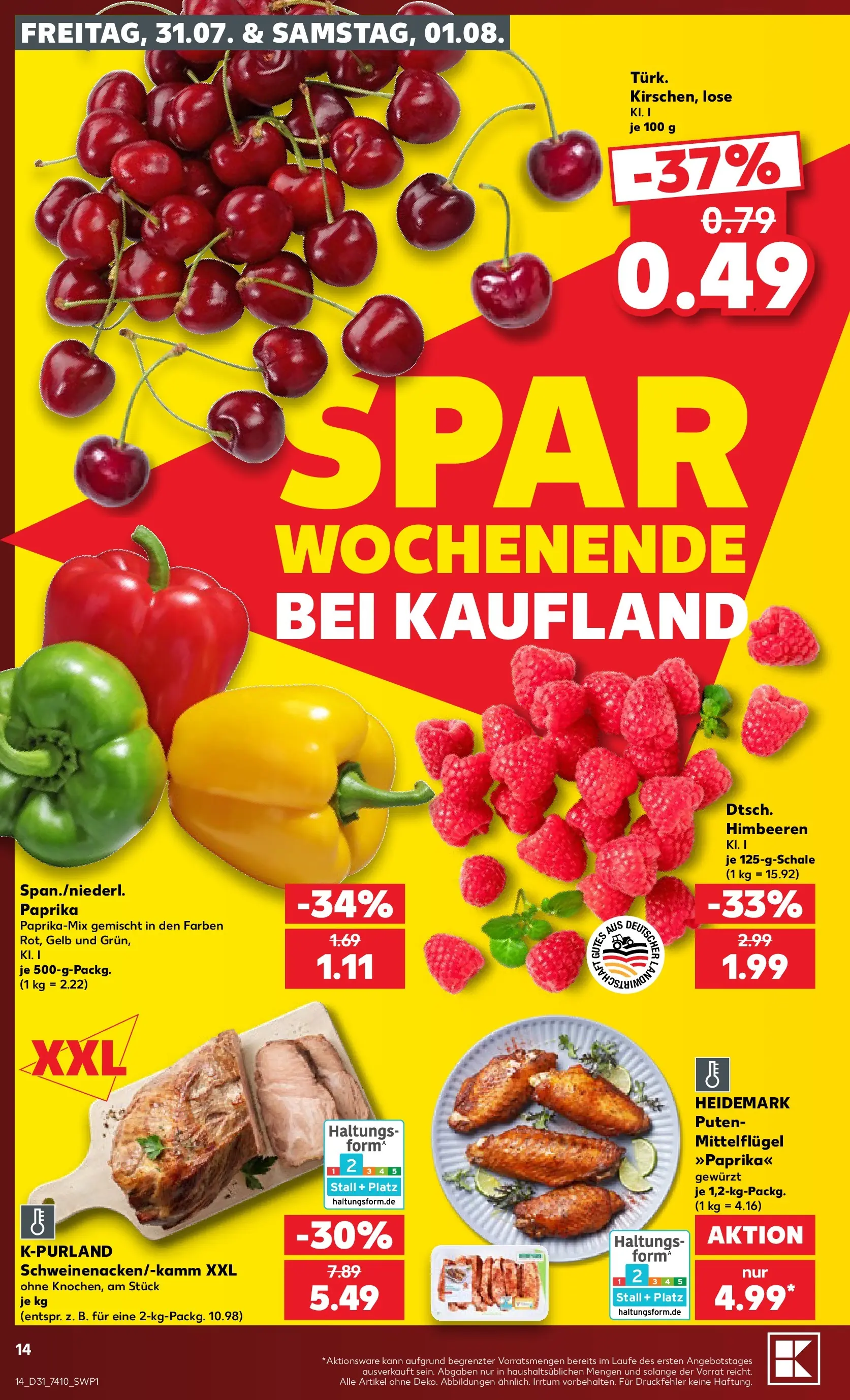 Prospekt Kaufland ab 30.07.2026 ยป Angebote und Werbung Online | Seite: 14 | Produkte: Himbeeren, Paprika Prospekt Kaufland ab 30.07.2026 ยป Angebote Online zum Blรคttern | Seite: 14 | Produkte: Himbeeren, Paprika