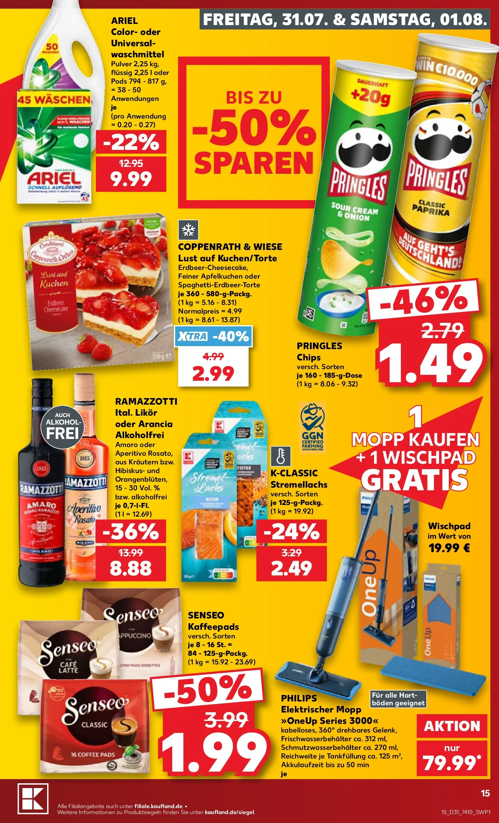 Prospekt Kaufland ab 30.07.2026 ยป Angebote und Werbung Online | Seite: 15 | Produkte: Philips, Ariel, Pringles, Chips Prospekt Kaufland ab 30.07.2026 ยป Angebote Online zum Blรคttern | Seite: 15 | Produkte: Philips, Ariel, Pringles, Chips
