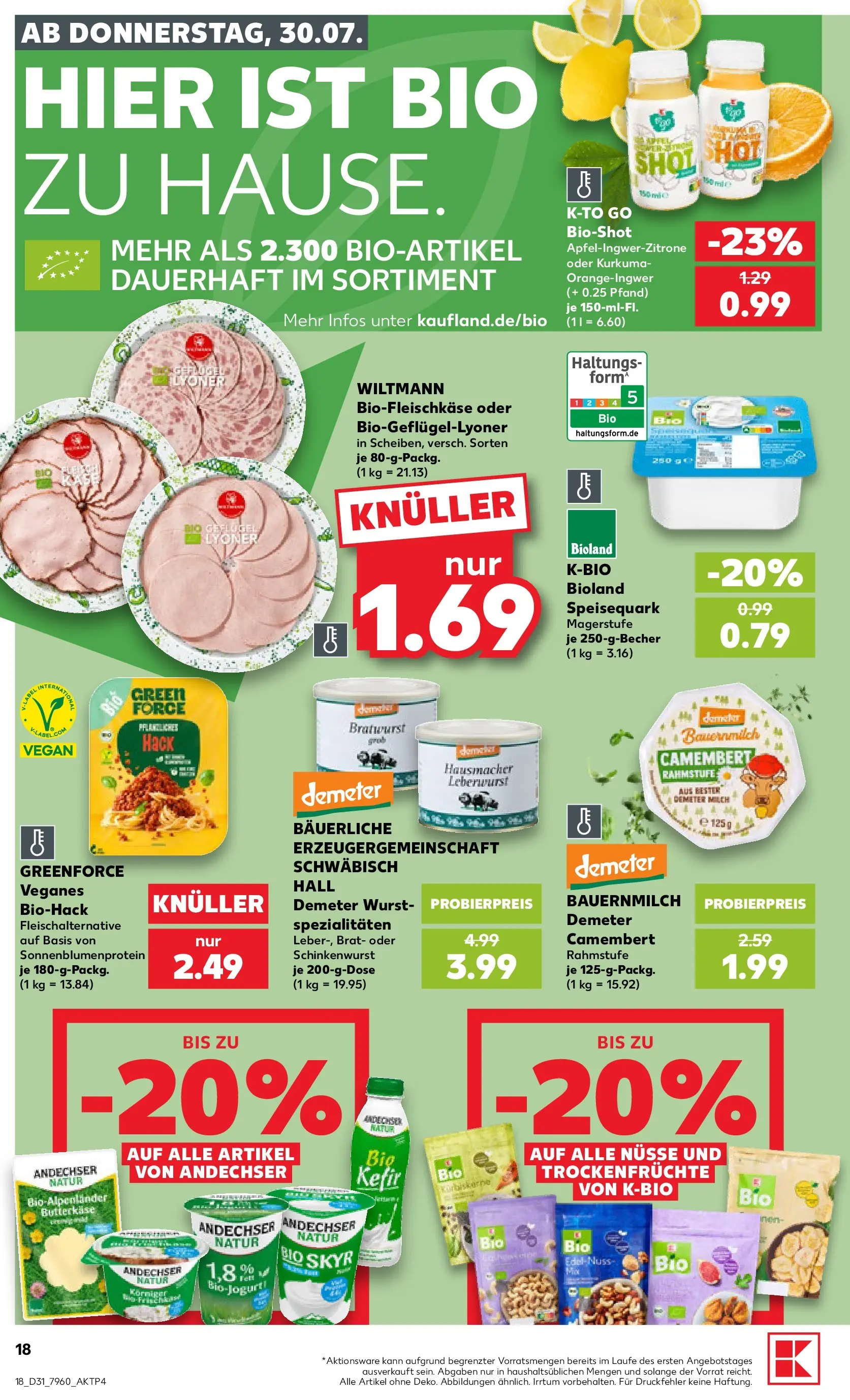 Prospekt Kaufland ab 30.07.2026 ยป Angebote und Werbung Online | Seite: 18 | Produkte: Kefir, Skyr, Wurst, Speisequark Prospekt Kaufland ab 30.07.2026 ยป Angebote Online zum Blรคttern | Seite: 18 | Produkte: Kefir, Skyr, Wurst, Speisequark